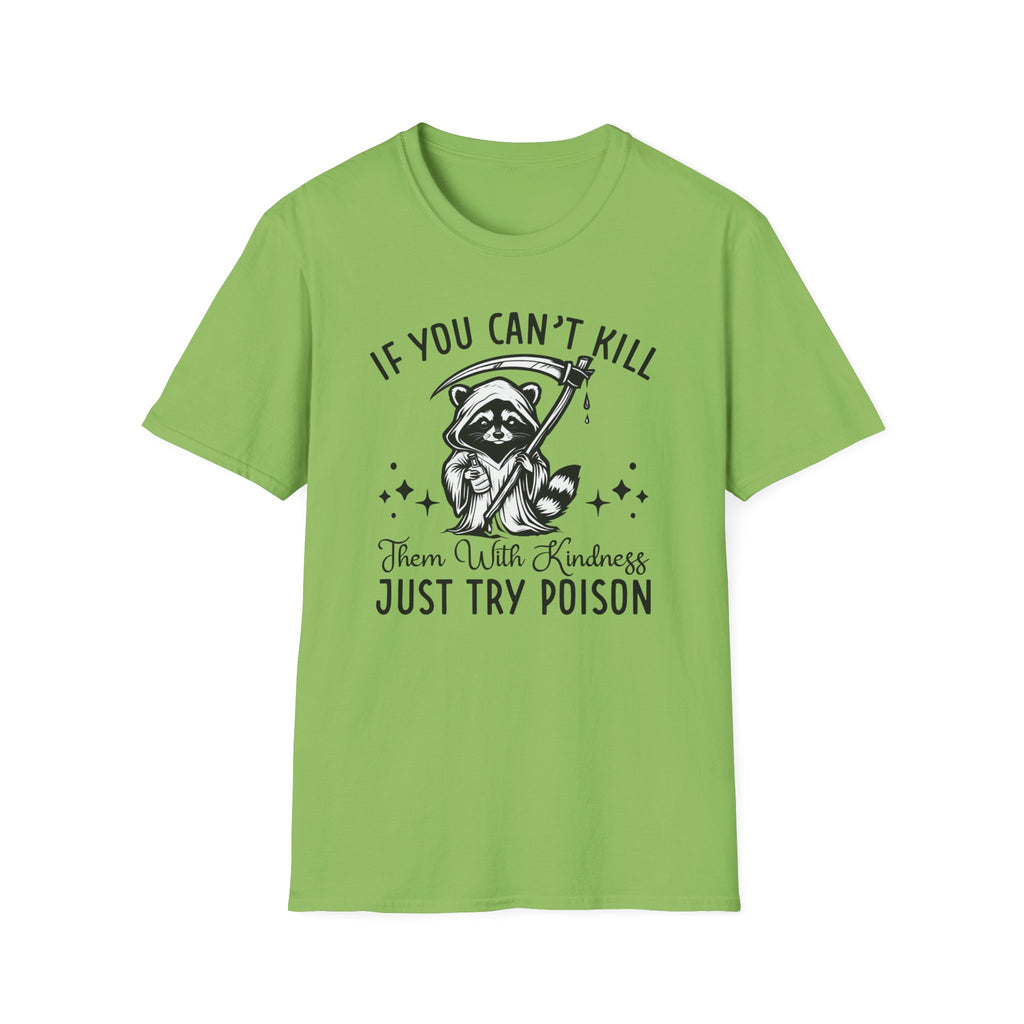 If You Can’t Kill Raccoon Tee — Funny Grim Reaper Graphic T-Shirt
