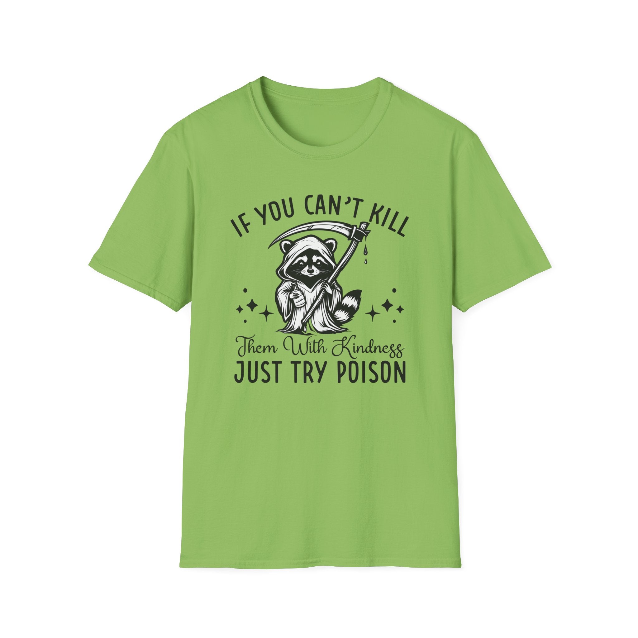 If You Can’t Kill Raccoon Tee — Funny Grim Reaper Graphic T-Shirt