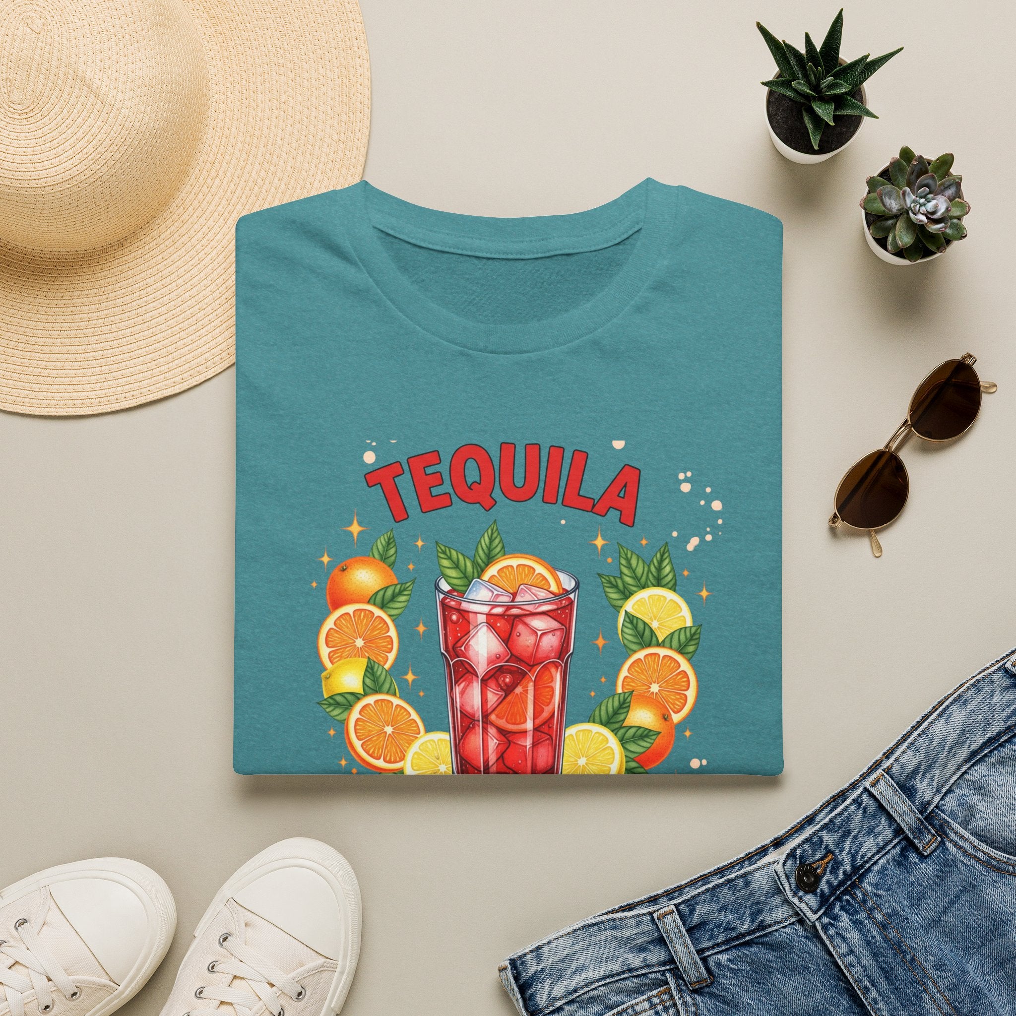 Tequila Cocktail T-Shirt — "Tequila: Cheaper Than Therapy" Graphic Tee