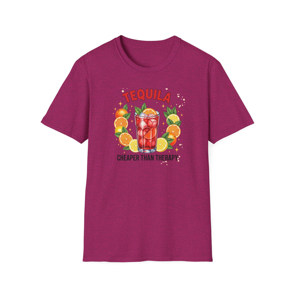 Tequila Cocktail T-Shirt — "Tequila: Cheaper Than Therapy" Graphic Tee