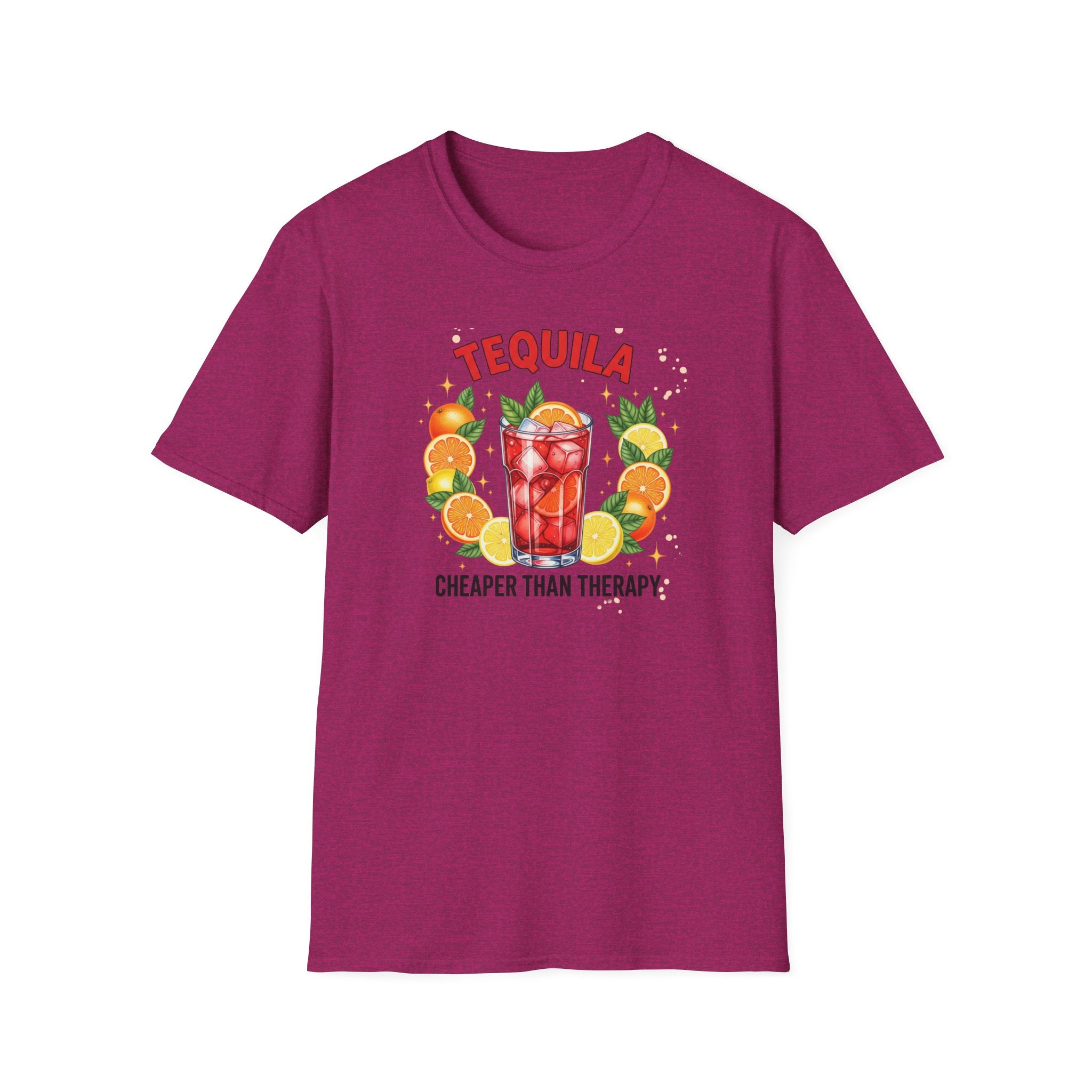 Tequila Cocktail T-Shirt — "Tequila: Cheaper Than Therapy" Graphic Tee