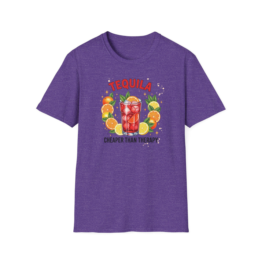 Tequila Cocktail T-Shirt — "Tequila: Cheaper Than Therapy" Graphic Tee