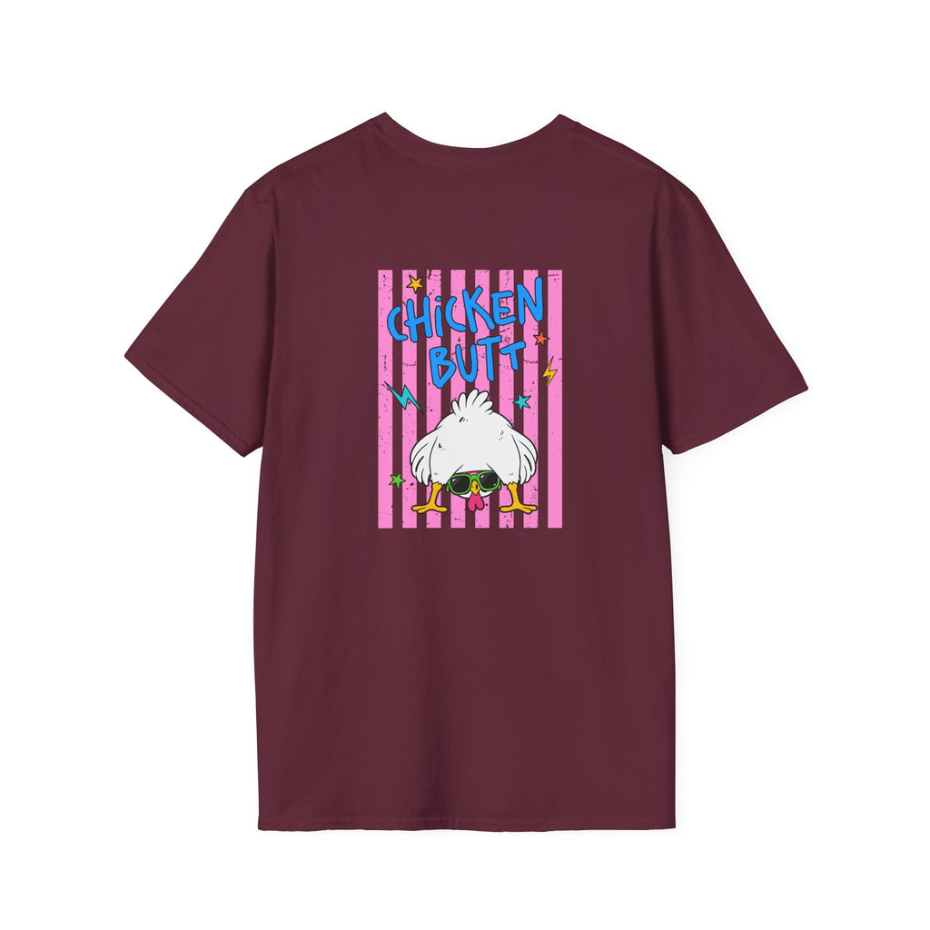 T-Shirt — "Guess What" Funny Sunglasses Chicken Graphic Tee
