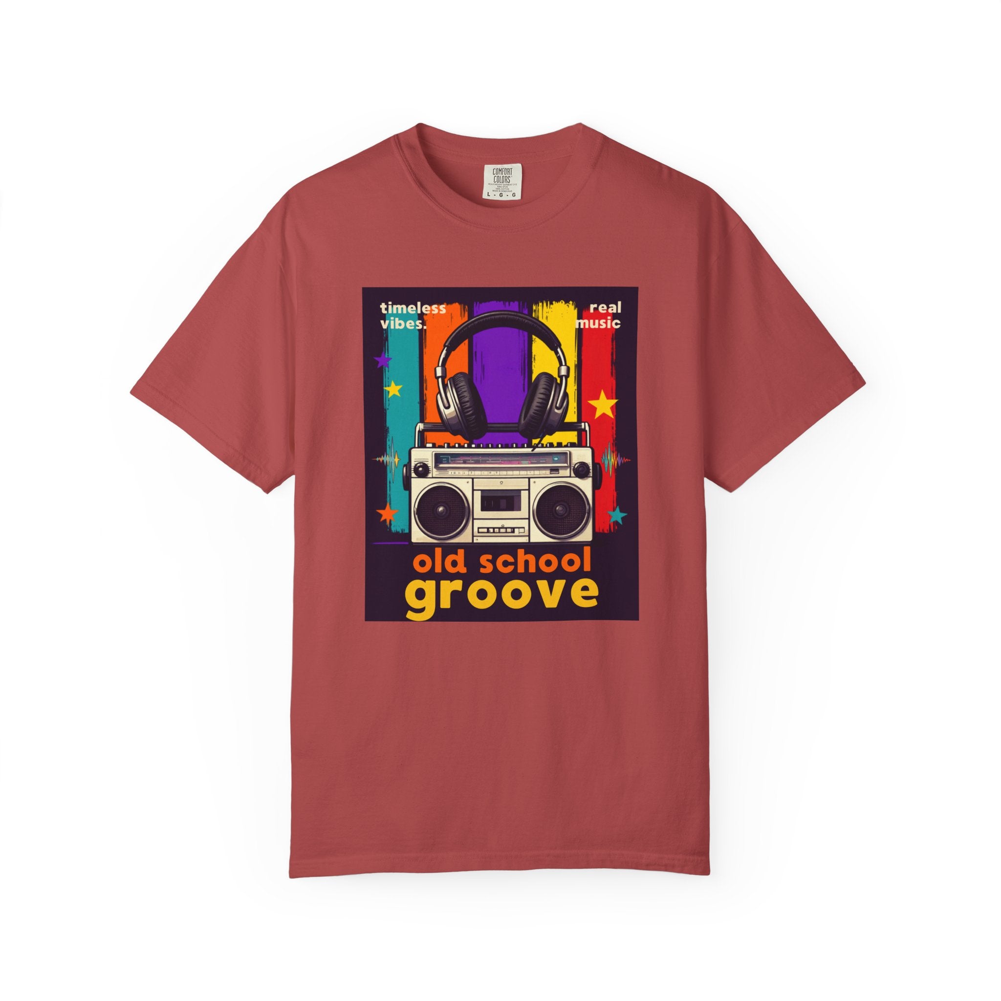 Old School Groove T-Shirt — Retro Boombox & Headphones Vintage Music Tee 80s 90s nostalgia
