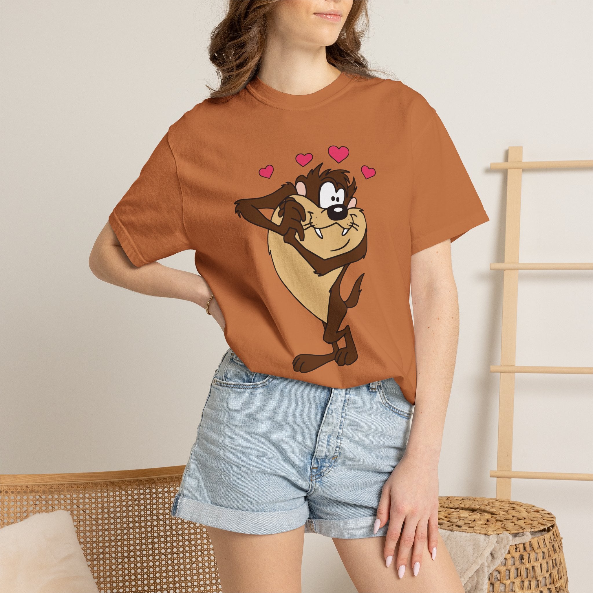 TAZ LOVE Tasmanian Devil Hug Design (Hearts) cartoon