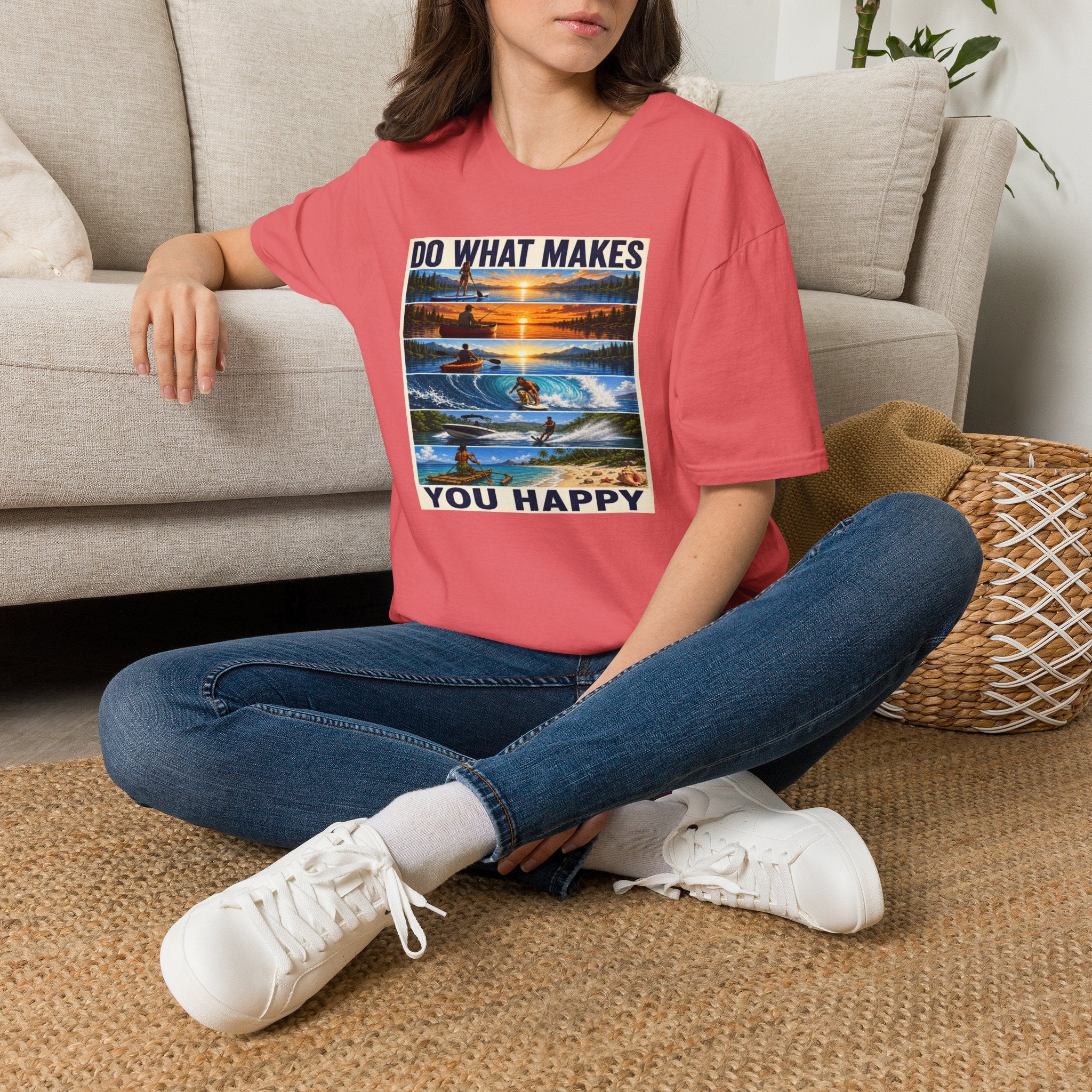T‑Shirt — "Do What Makes You Happy" Outdoor Adventure Graphic Tee