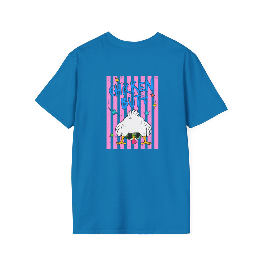 T-Shirt — "Guess What" Funny Sunglasses Chicken Graphic Tee