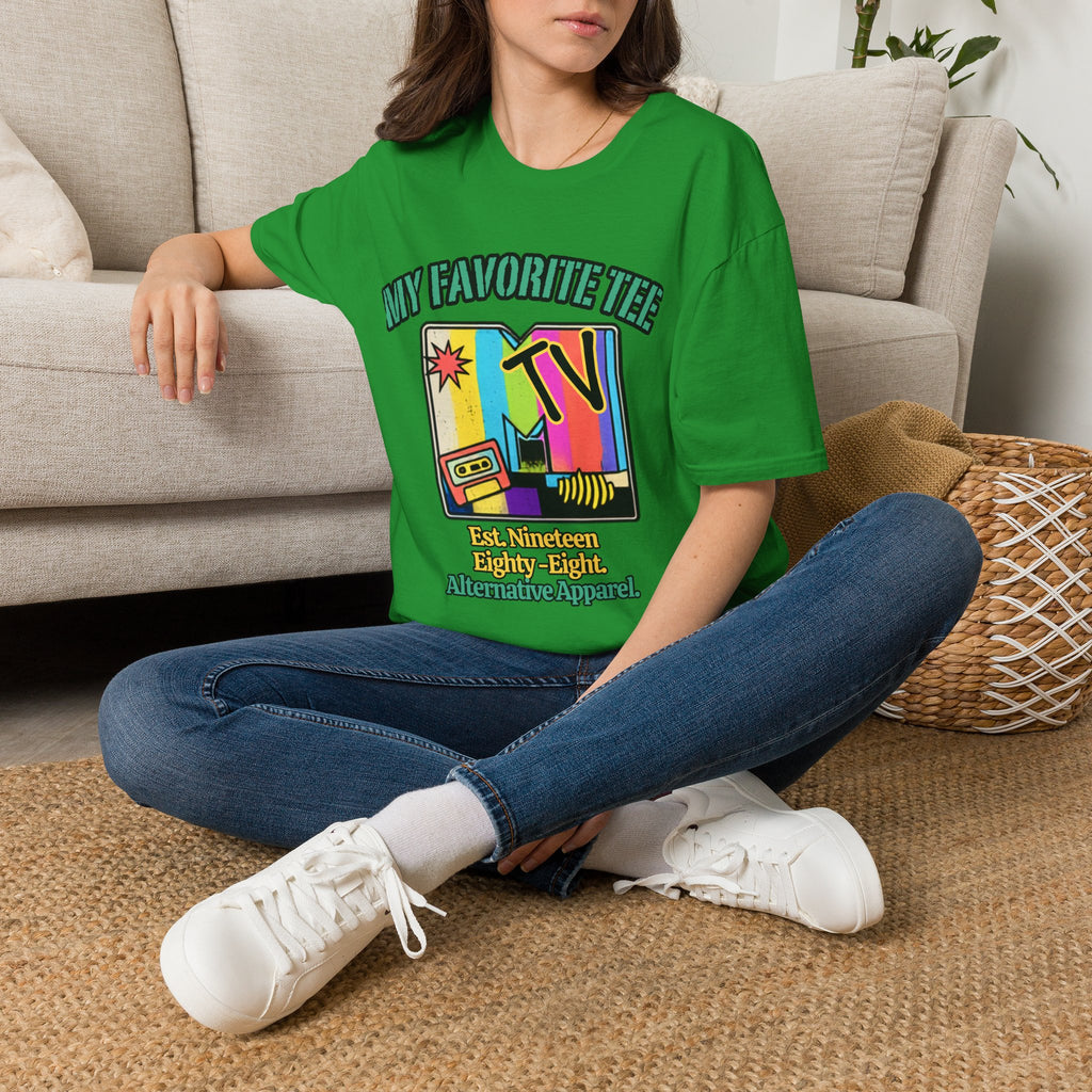 Retro TV Graphic T-Shirt — "My Favorite Tee" Vintage 90s Style