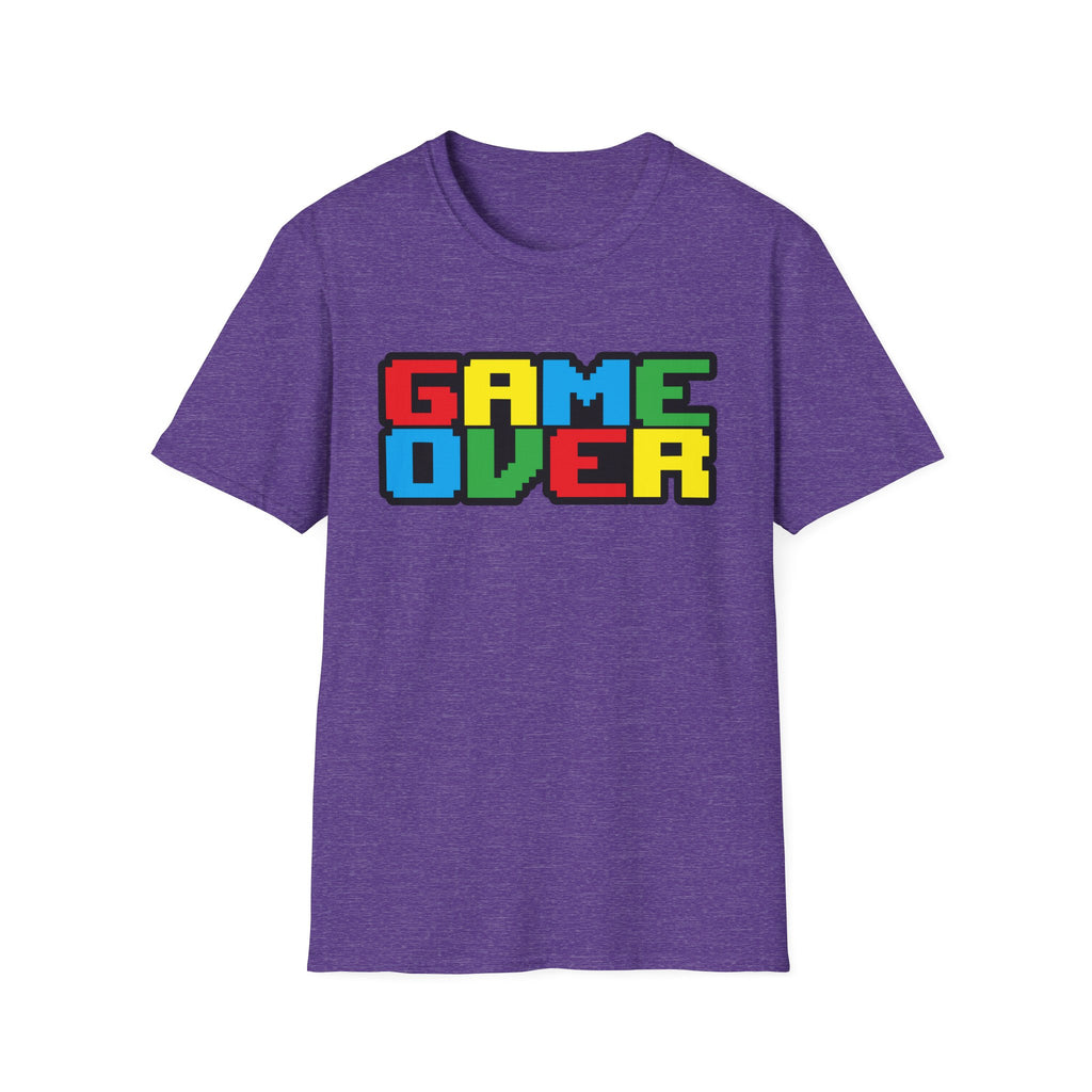 Game Over Retro Arcade Video Pixel T-Shirt — Colorful Gamer Tee
