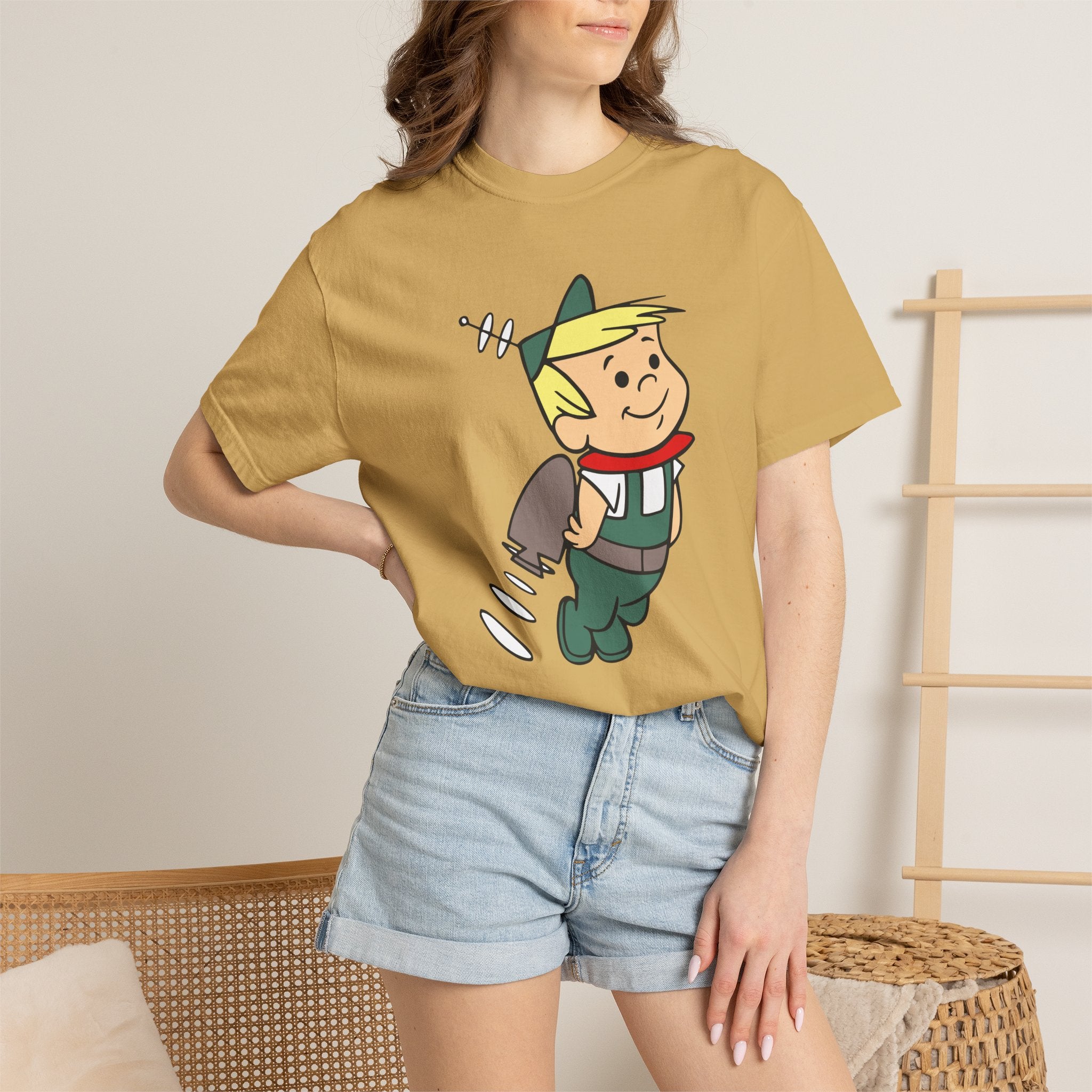 Retro Elroy Jetson Cartoon Tee — Vintage-Space Kid Rocket Graphic T-Shirt