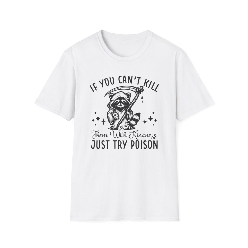 If You Can’t Kill Raccoon Tee — Funny Grim Reaper Graphic T-Shirt