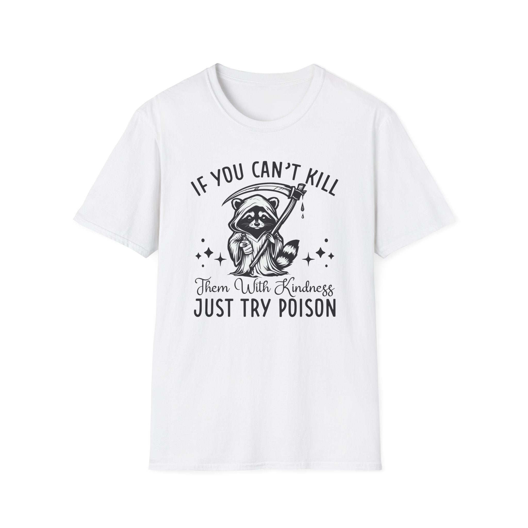 If You Can’t Kill Raccoon Tee — Funny Grim Reaper Graphic T-Shirt