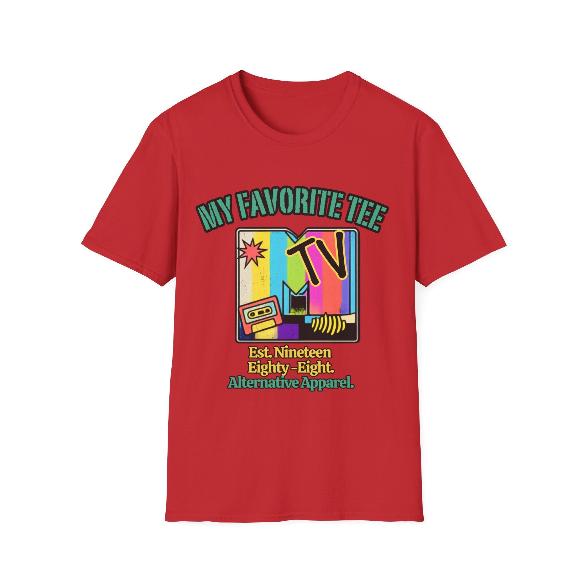 Retro TV Graphic T-Shirt — "My Favorite Tee" Vintage 90s Style