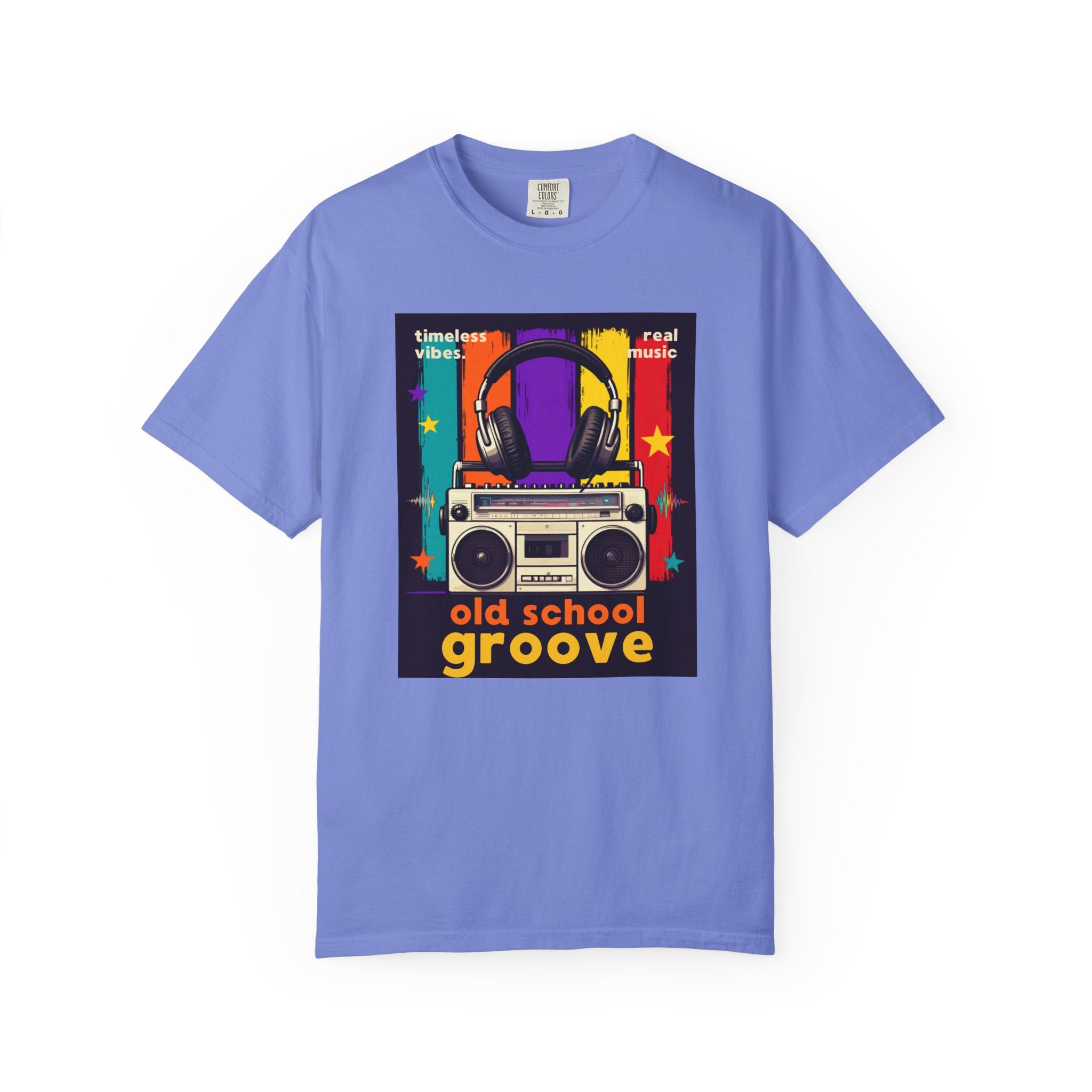 Old School Groove T-Shirt — Retro Boombox & Headphones Vintage Music Tee 80s 90s nostalgia