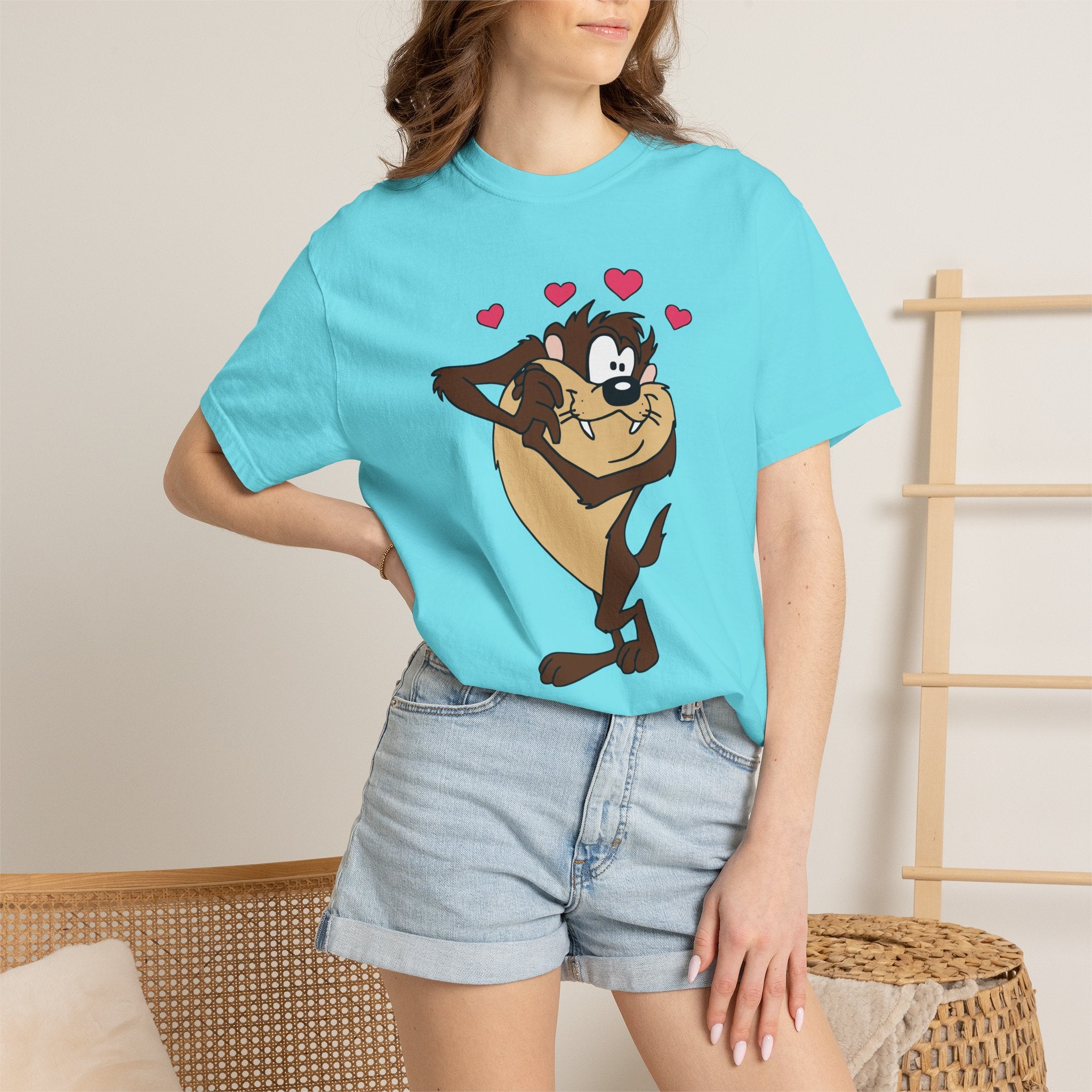 TAZ LOVE Tasmanian Devil Hug Design (Hearts) cartoon