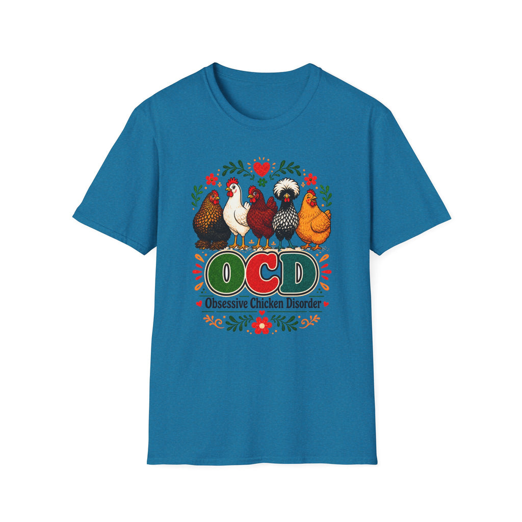 Chicken Lover T‑Shirt — 'OCD Obsessive Chicken Disorder' Cute Farm Hen Graphic Tee