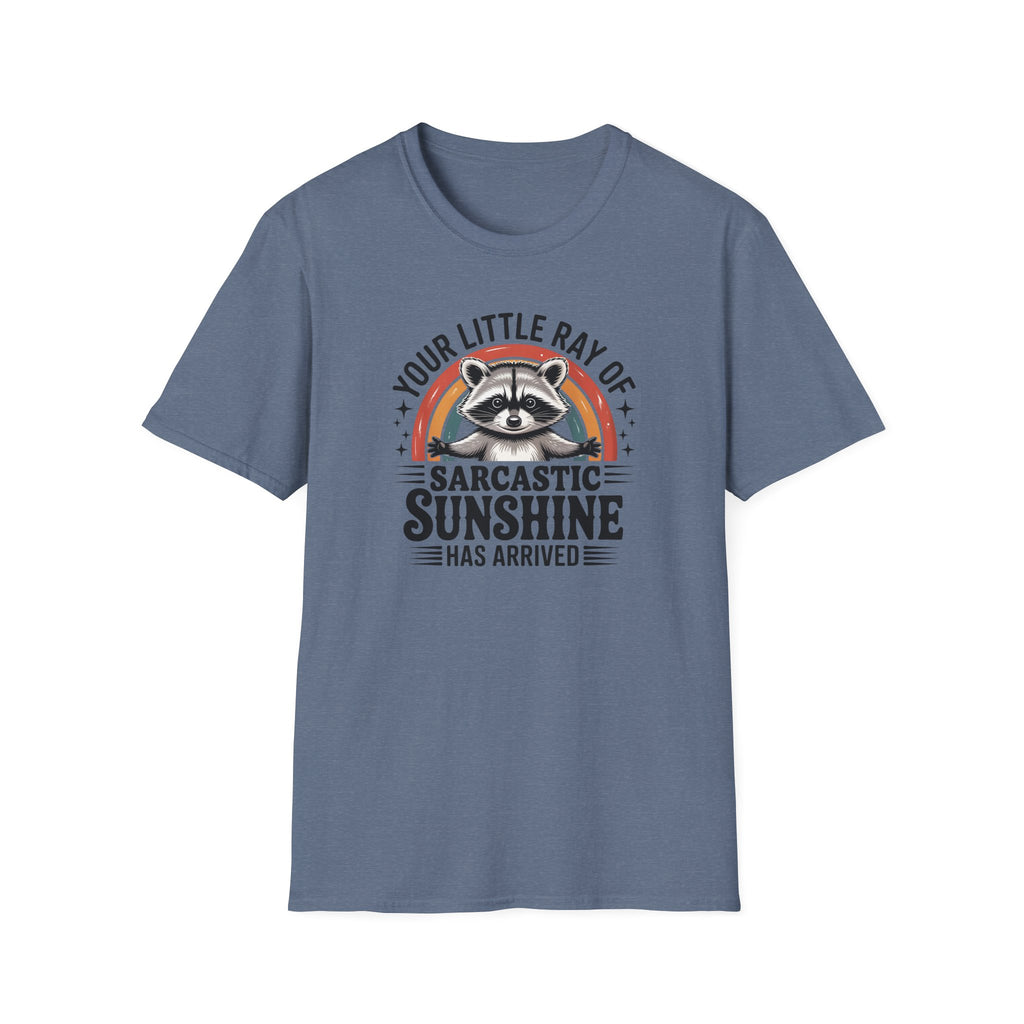 Sarcastic Sunshine T-Shirt — "Your Little Ray of Sarcastic Sunshine" Racoon Graphic