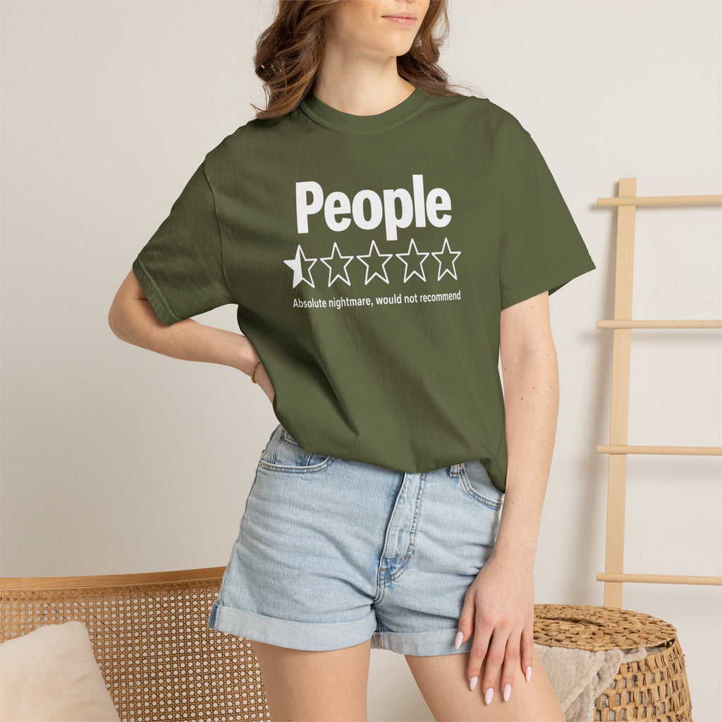 People 1-Star Rating T-Shirt — Funny Anti-Social Graphic Tee