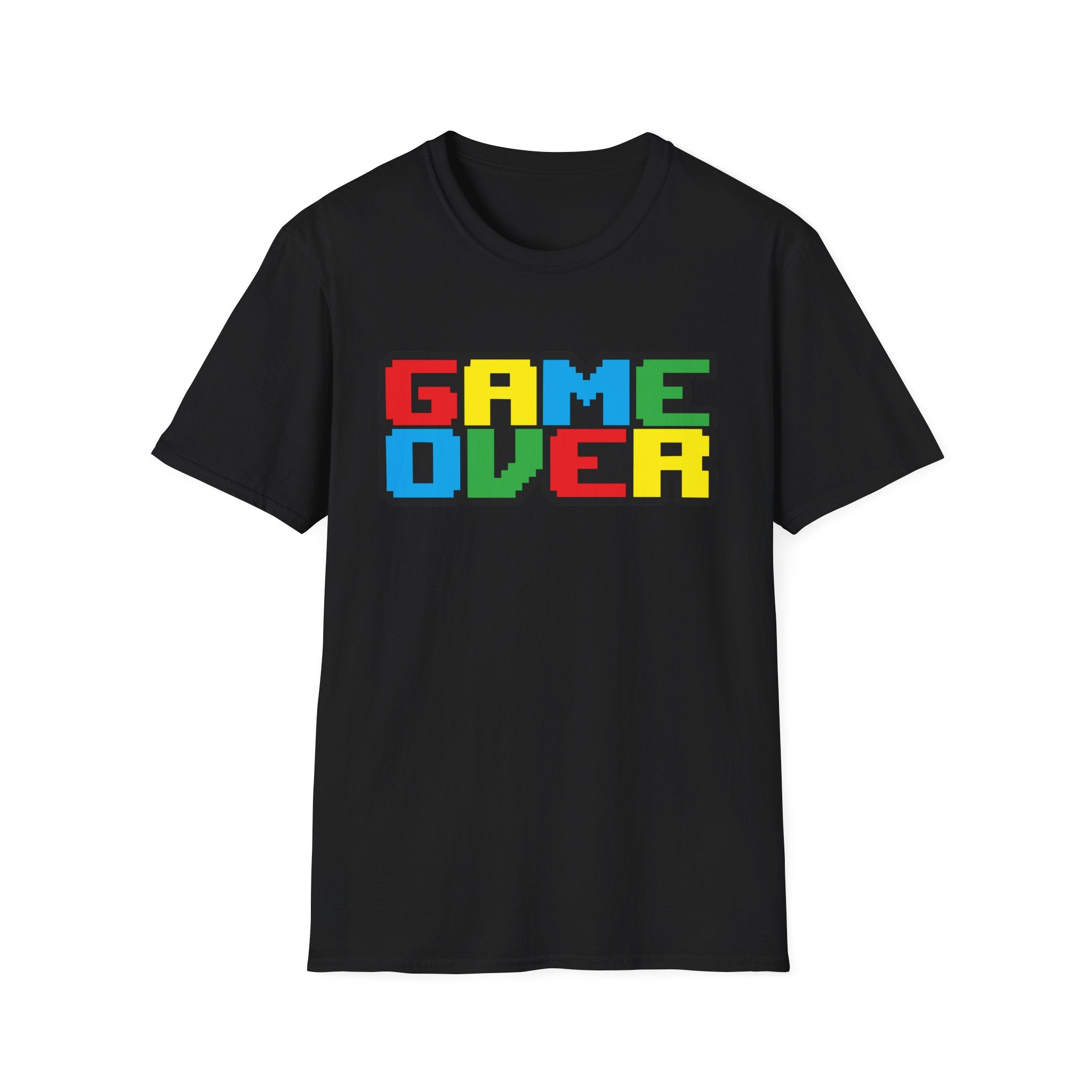 Game Over Retro Arcade Video Pixel T-Shirt — Colorful Gamer Tee