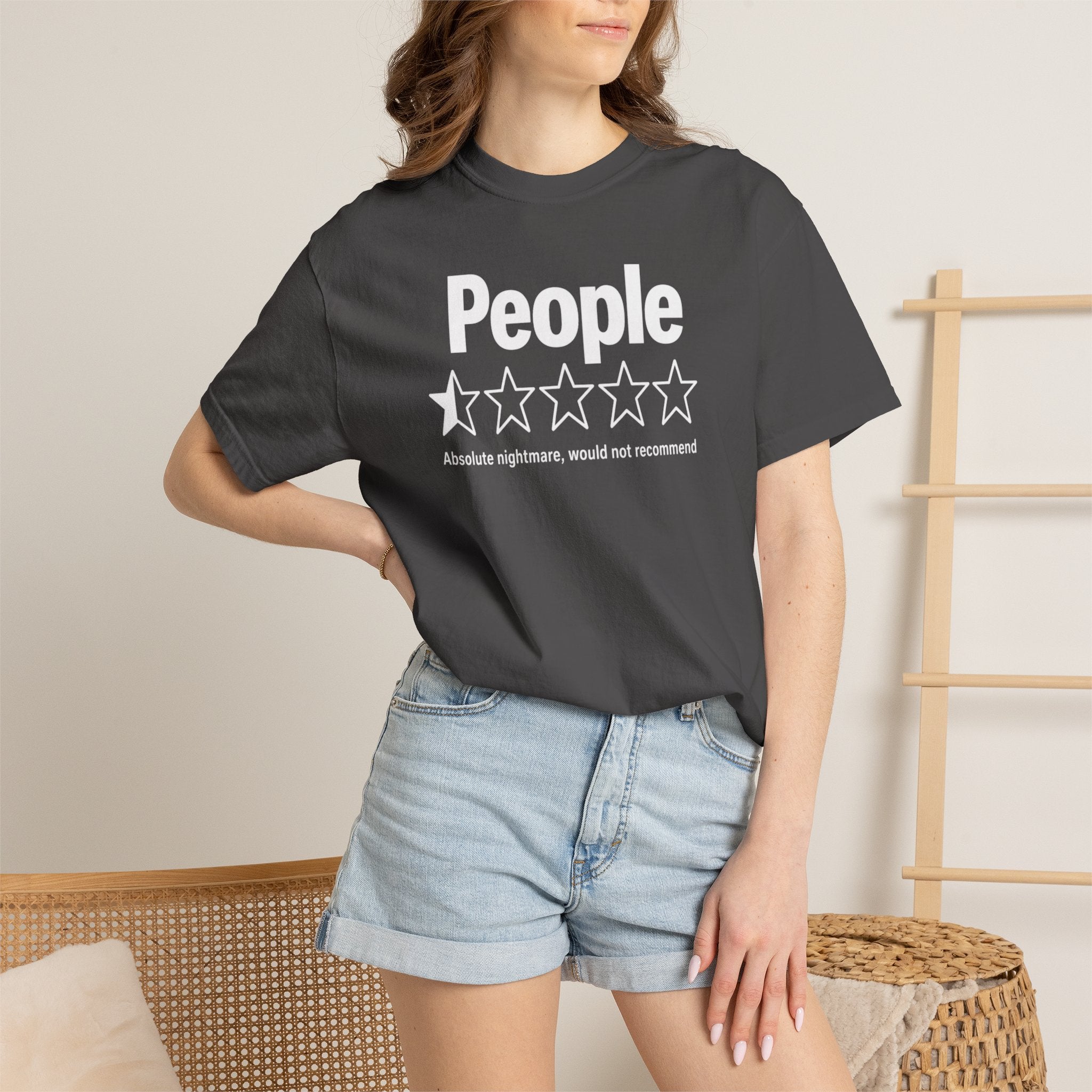 People 1-Star Rating T-Shirt — Funny Anti-Social Graphic Tee
