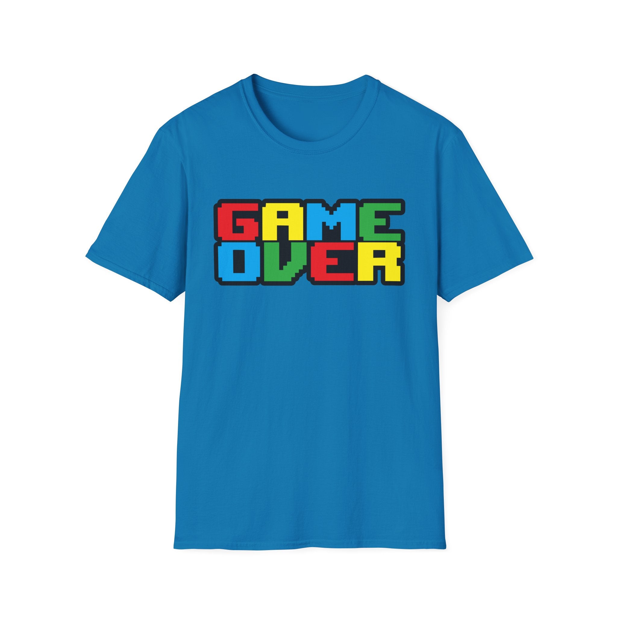 Game Over Retro Arcade Video Pixel T-Shirt — Colorful Gamer Tee