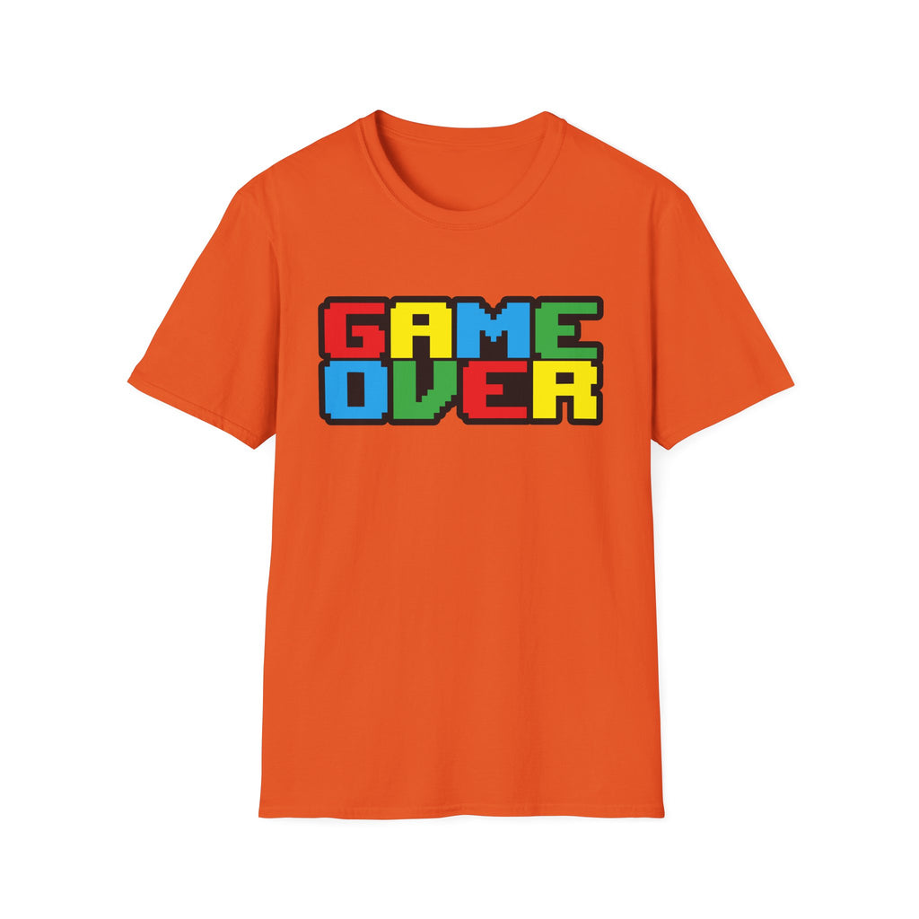 Game Over Retro Arcade Video Pixel T-Shirt — Colorful Gamer Tee