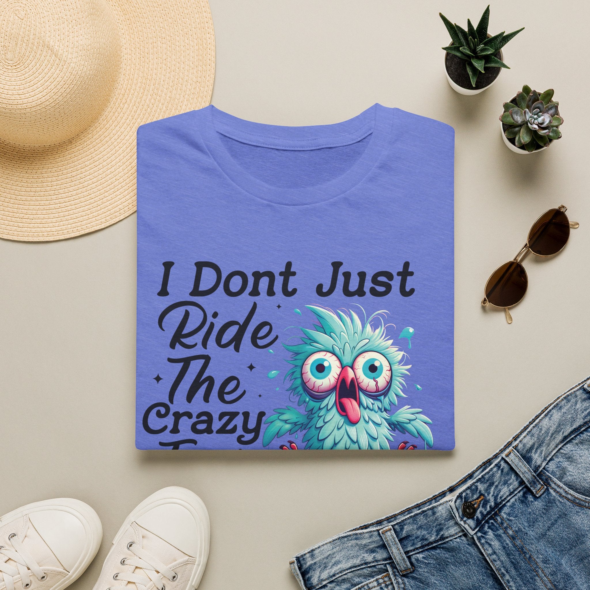Crazy Train Bird Owl T-Shirt — "I Don't Just Ride the Crazy Train, I Drive It" Graphic Tee