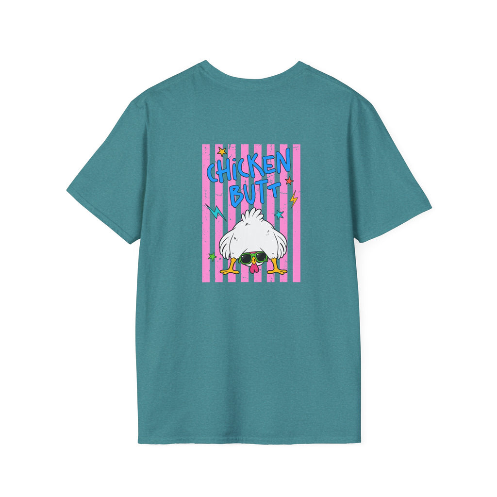 T-Shirt — "Guess What" Funny Sunglasses Chicken Graphic Tee