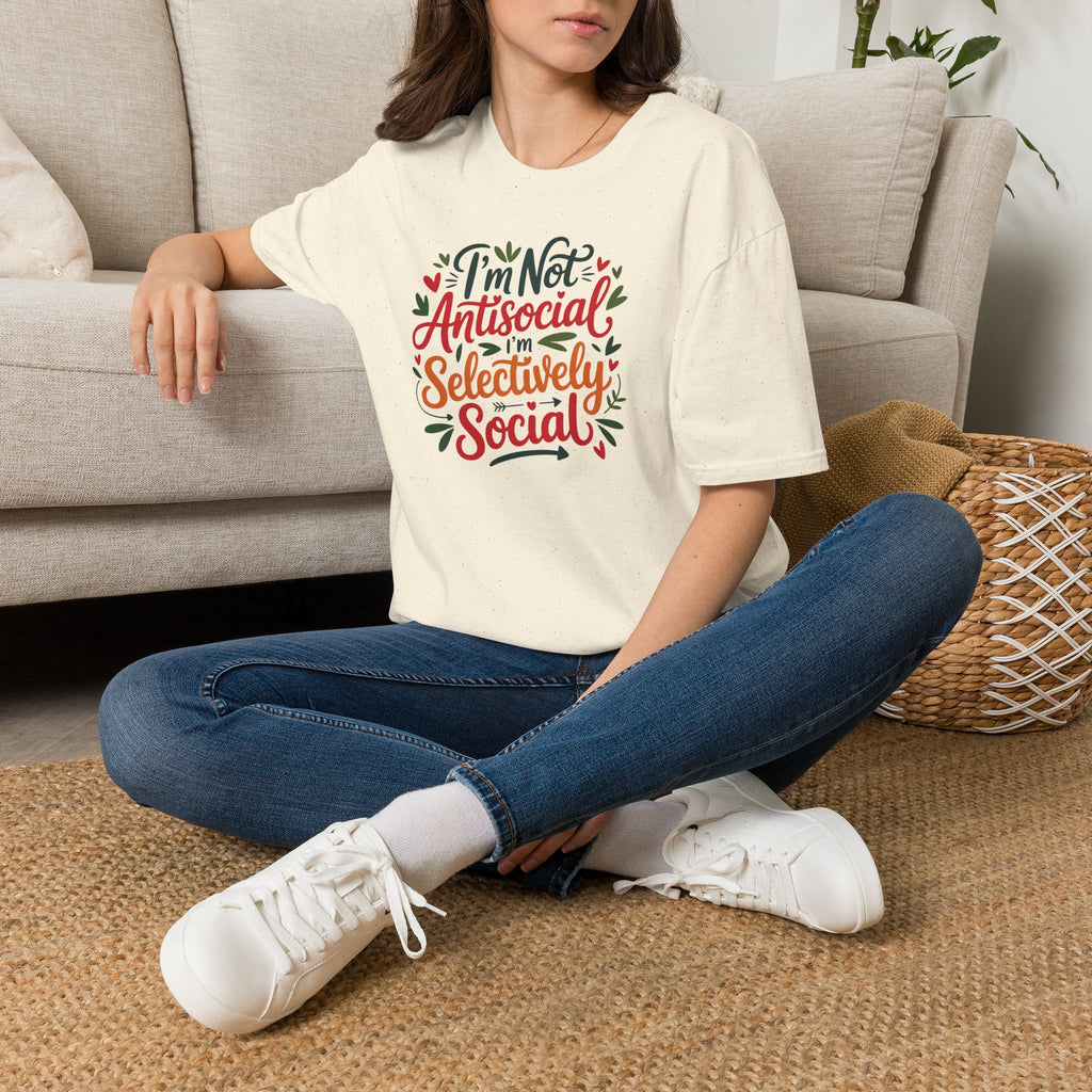 T-Shirt — "I'm Not Antisocial, I'm Selectively Social" Graphic Tee