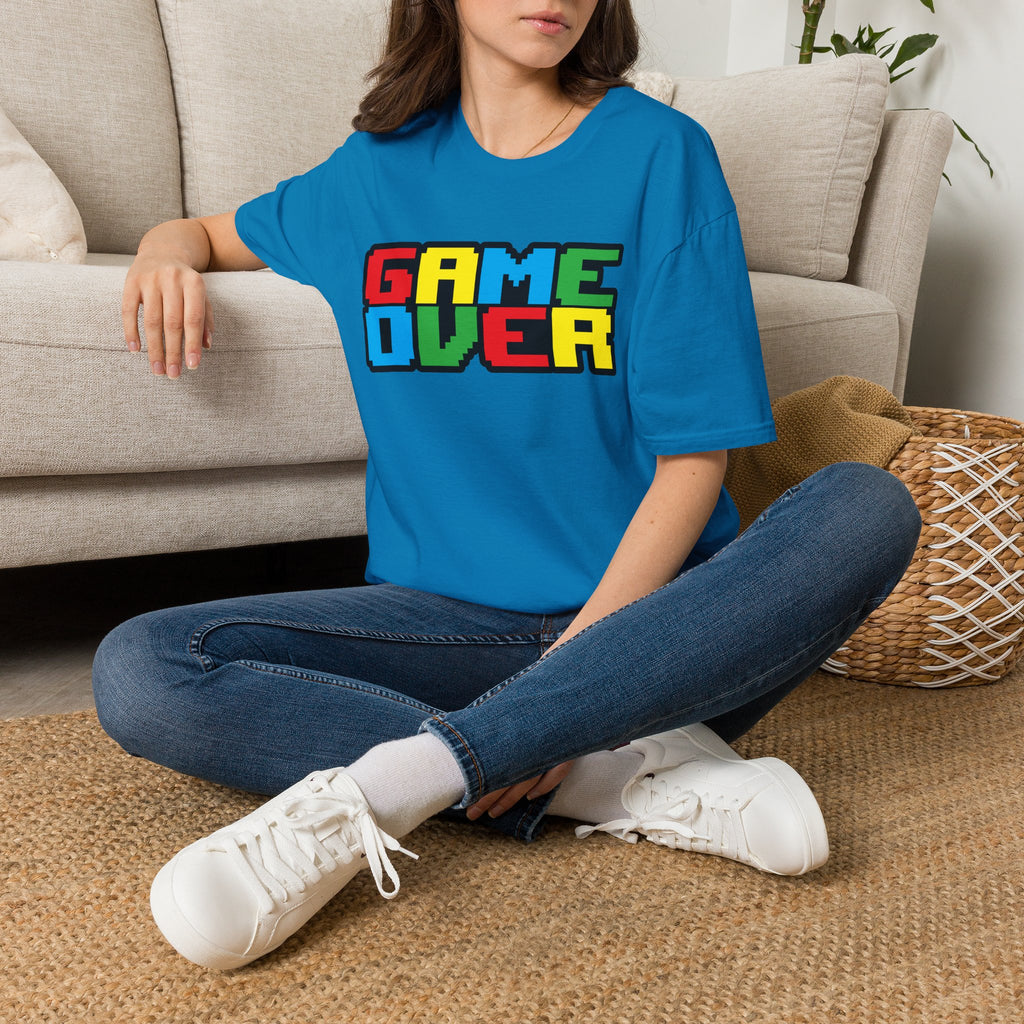 Game Over Retro Arcade Video Pixel T-Shirt — Colorful Gamer Tee