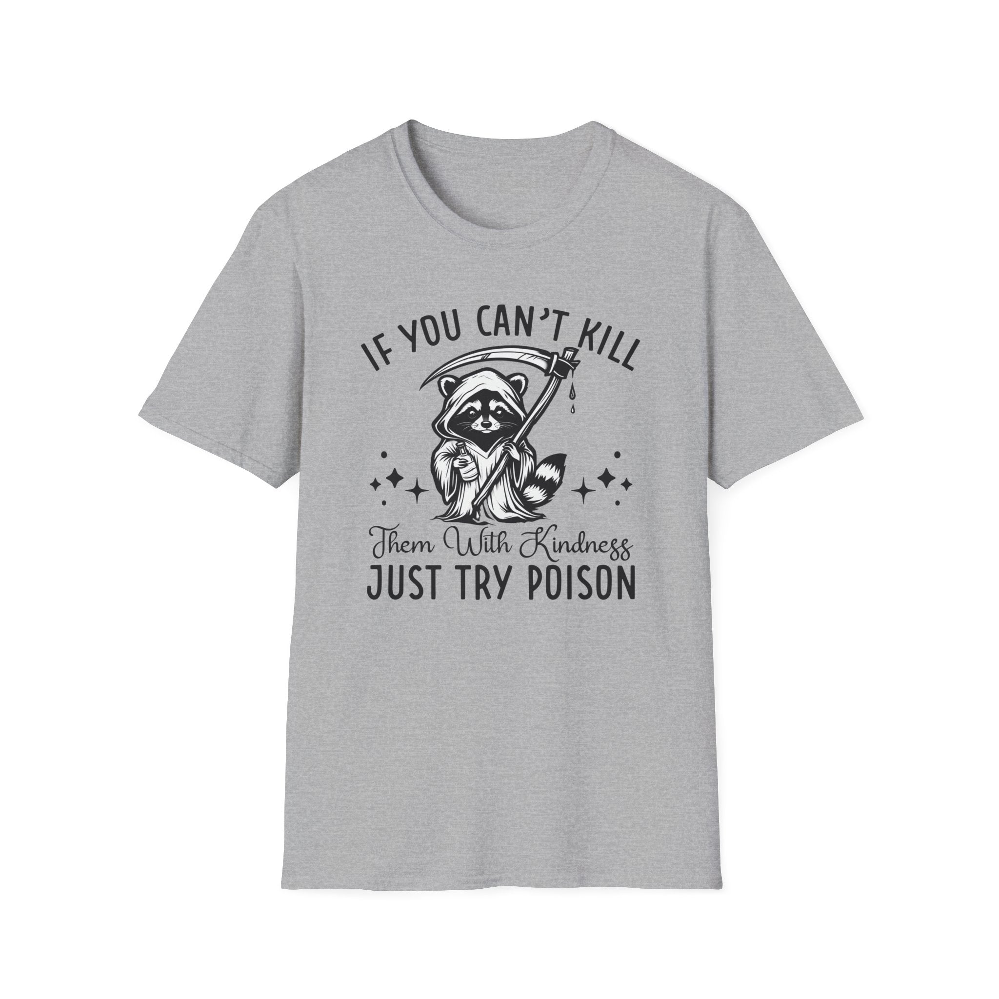 If You Can’t Kill Raccoon Tee — Funny Grim Reaper Graphic T-Shirt