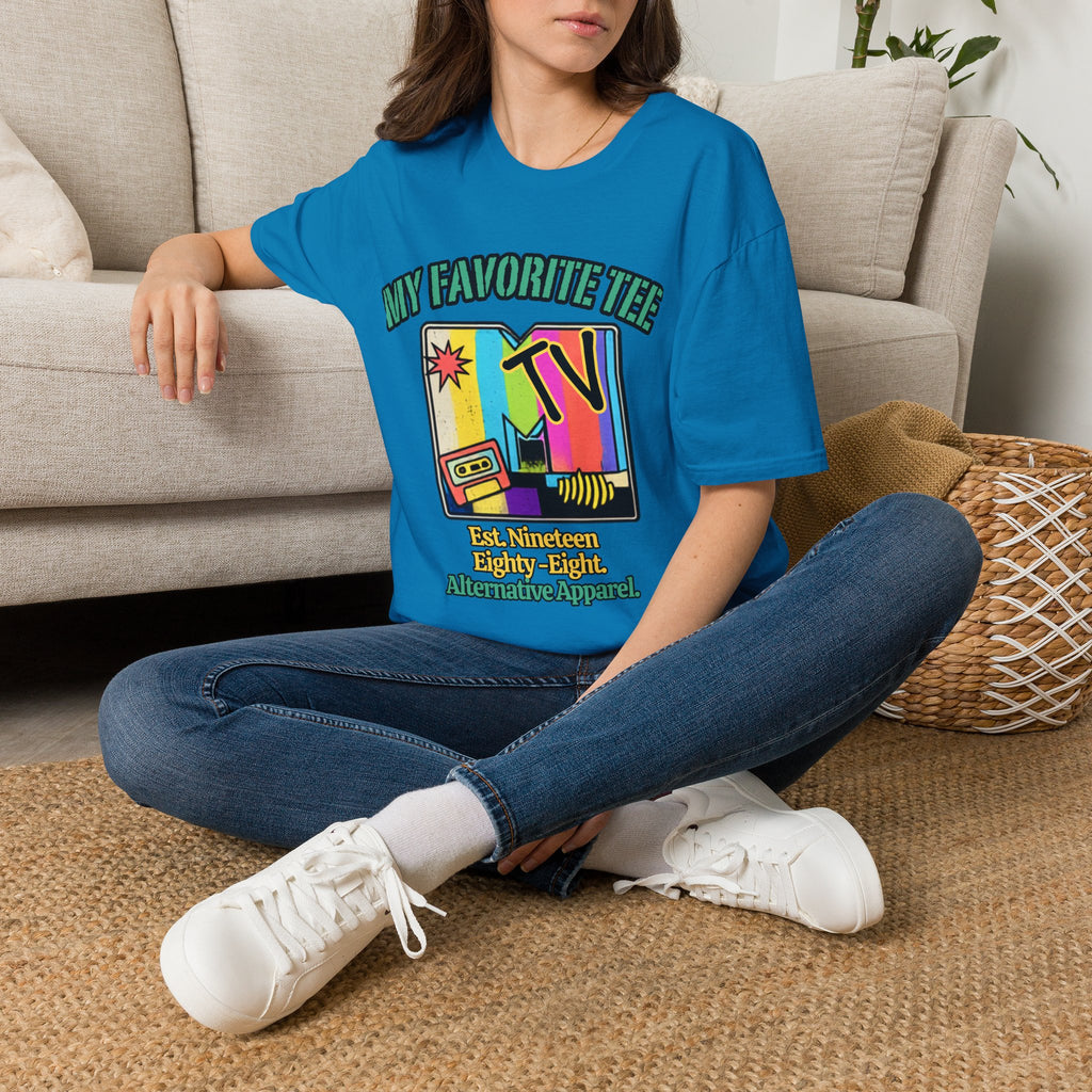 Retro TV Graphic T-Shirt — "My Favorite Tee" Vintage 90s Style