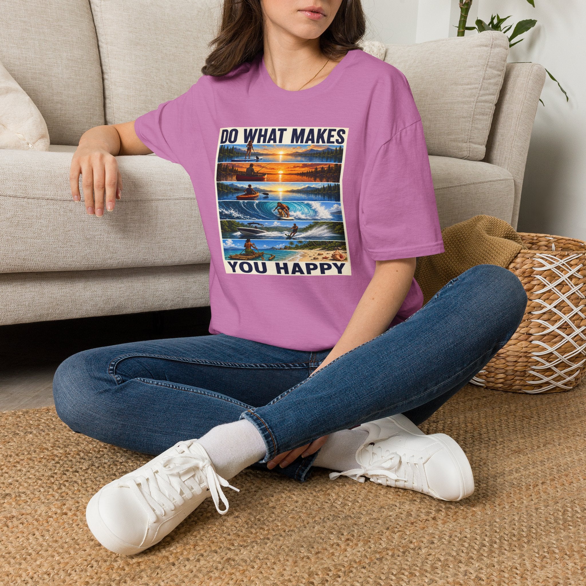 T‑Shirt — "Do What Makes You Happy" Outdoor Adventure Graphic Tee