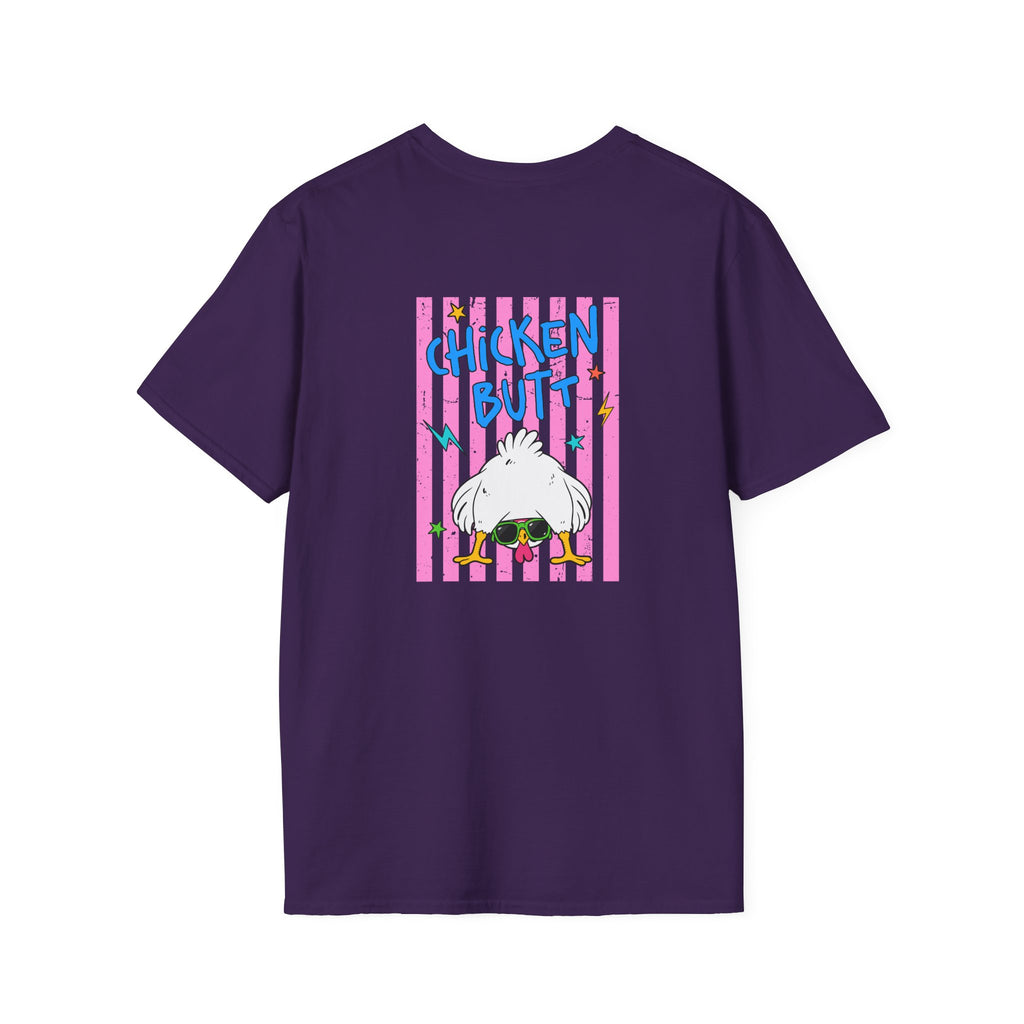 T-Shirt — "Guess What" Funny Sunglasses Chicken Graphic Tee