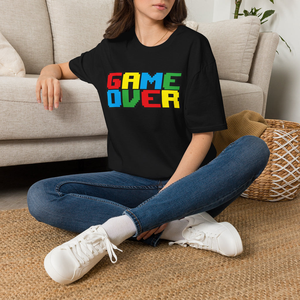 Game Over Retro Arcade Video Pixel T-Shirt — Colorful Gamer Tee