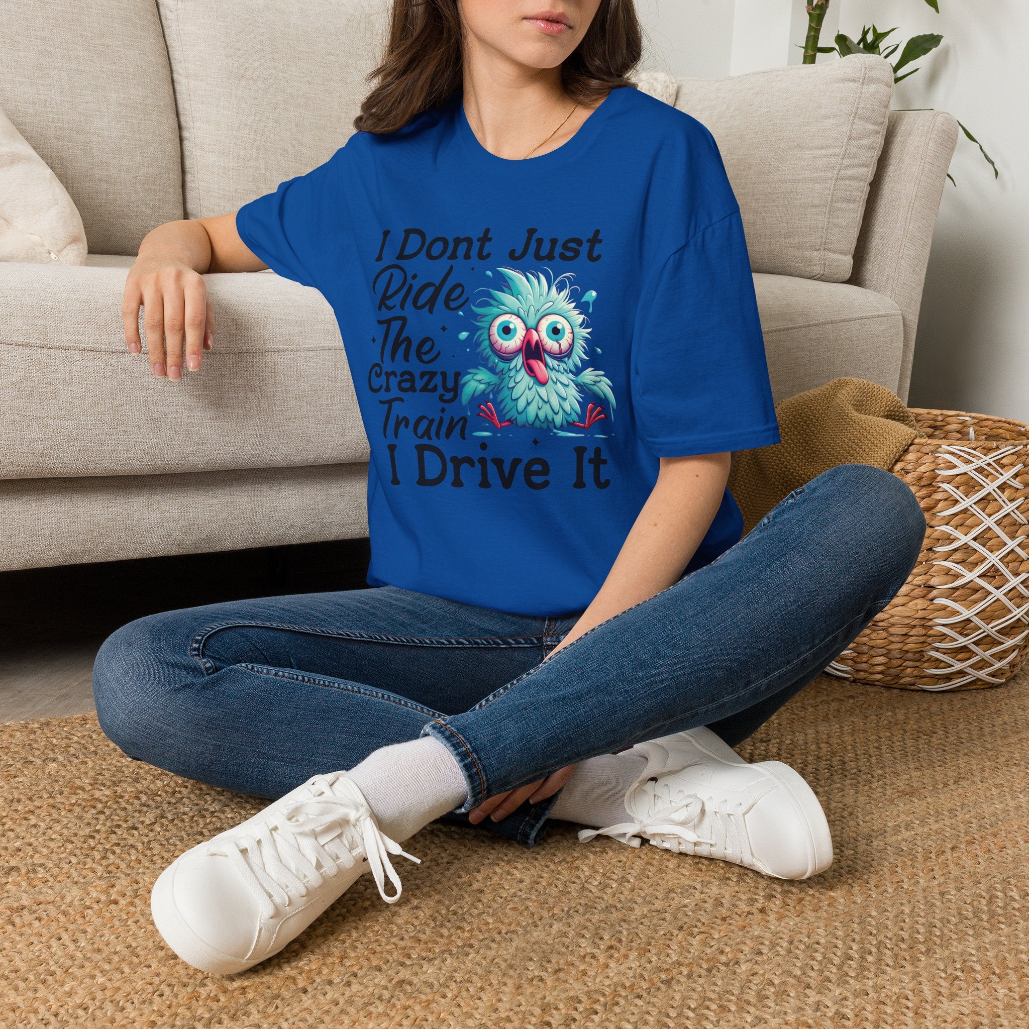 Crazy Train Bird Owl T-Shirt — "I Don't Just Ride the Crazy Train, I Drive It" Graphic Tee