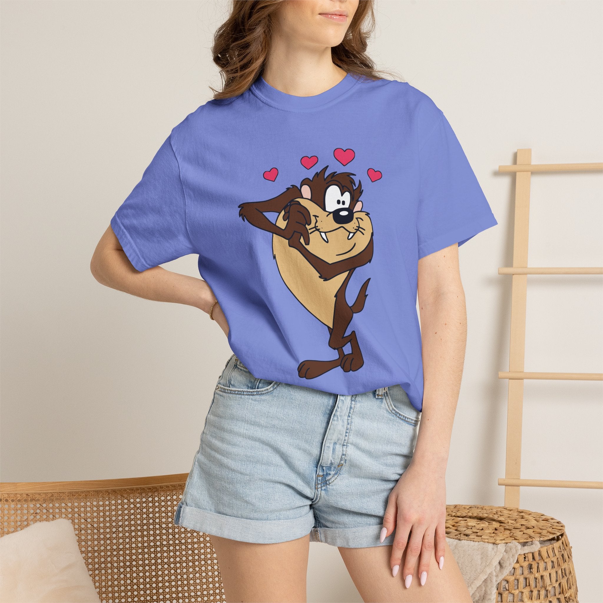 TAZ LOVE Tasmanian Devil Hug Design (Hearts) cartoon