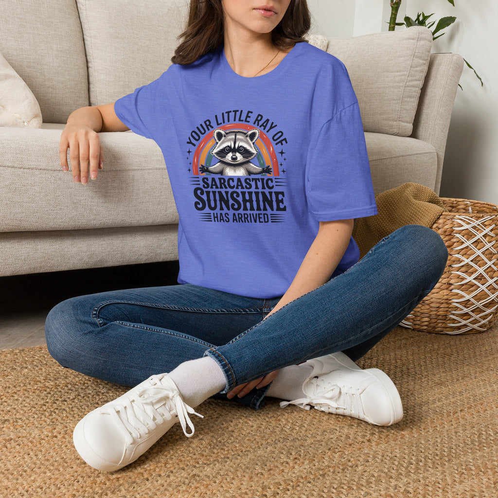 Sarcastic Sunshine T-Shirt — "Your Little Ray of Sarcastic Sunshine" Racoon Graphic