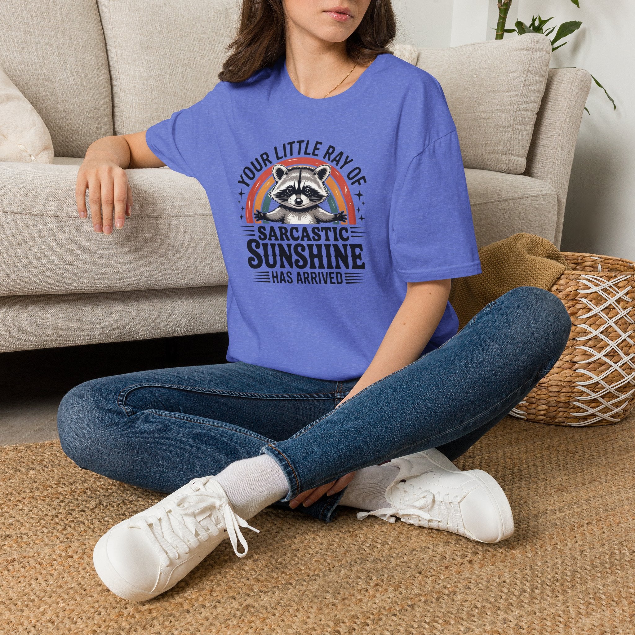 Sarcastic Sunshine T-Shirt — "Your Little Ray of Sarcastic Sunshine" Racoon Graphic