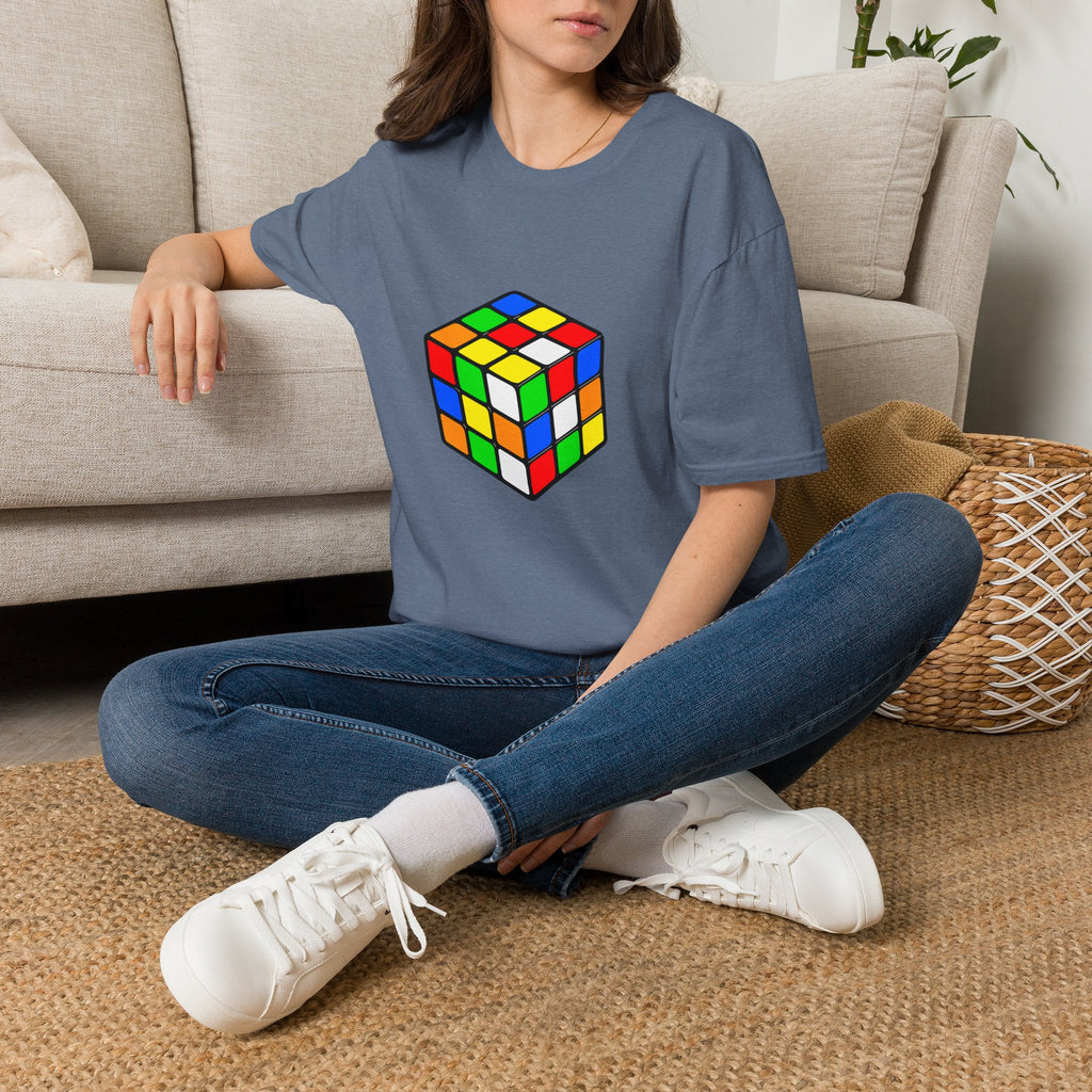 Rubiks Cube Graphic T-Shirt — Retro Puzzle Tee for Gamers & Brain-Game Fans