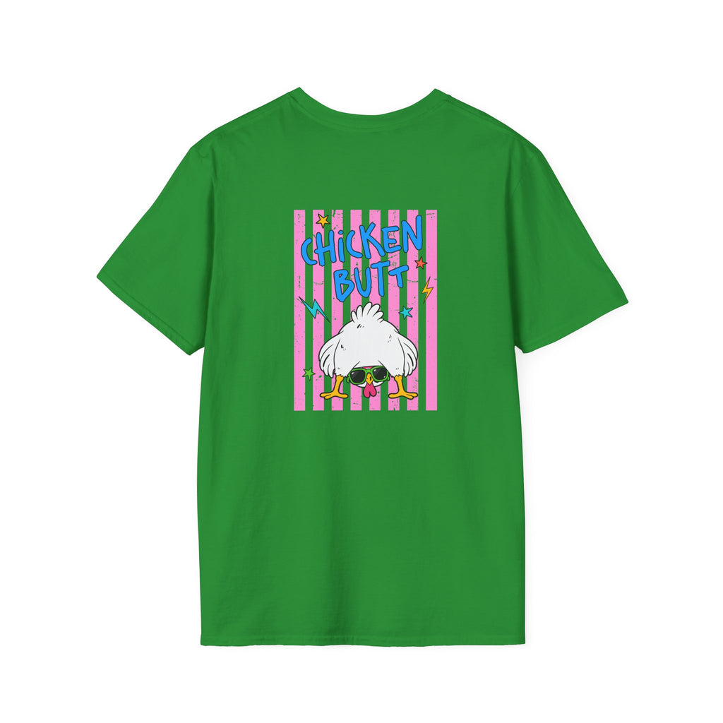 T-Shirt — "Guess What" Funny Sunglasses Chicken Graphic Tee