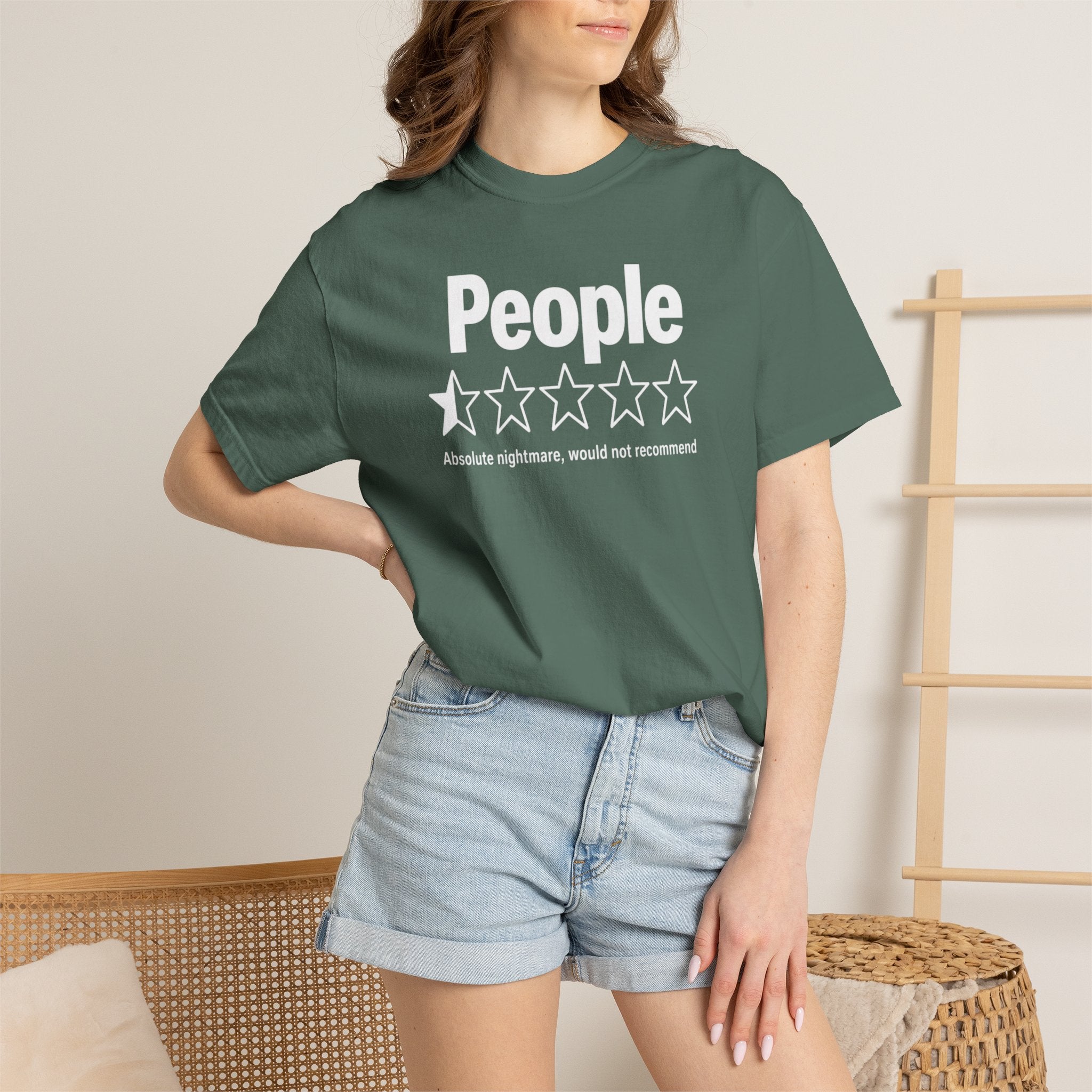 People 1-Star Rating T-Shirt — Funny Anti-Social Graphic Tee