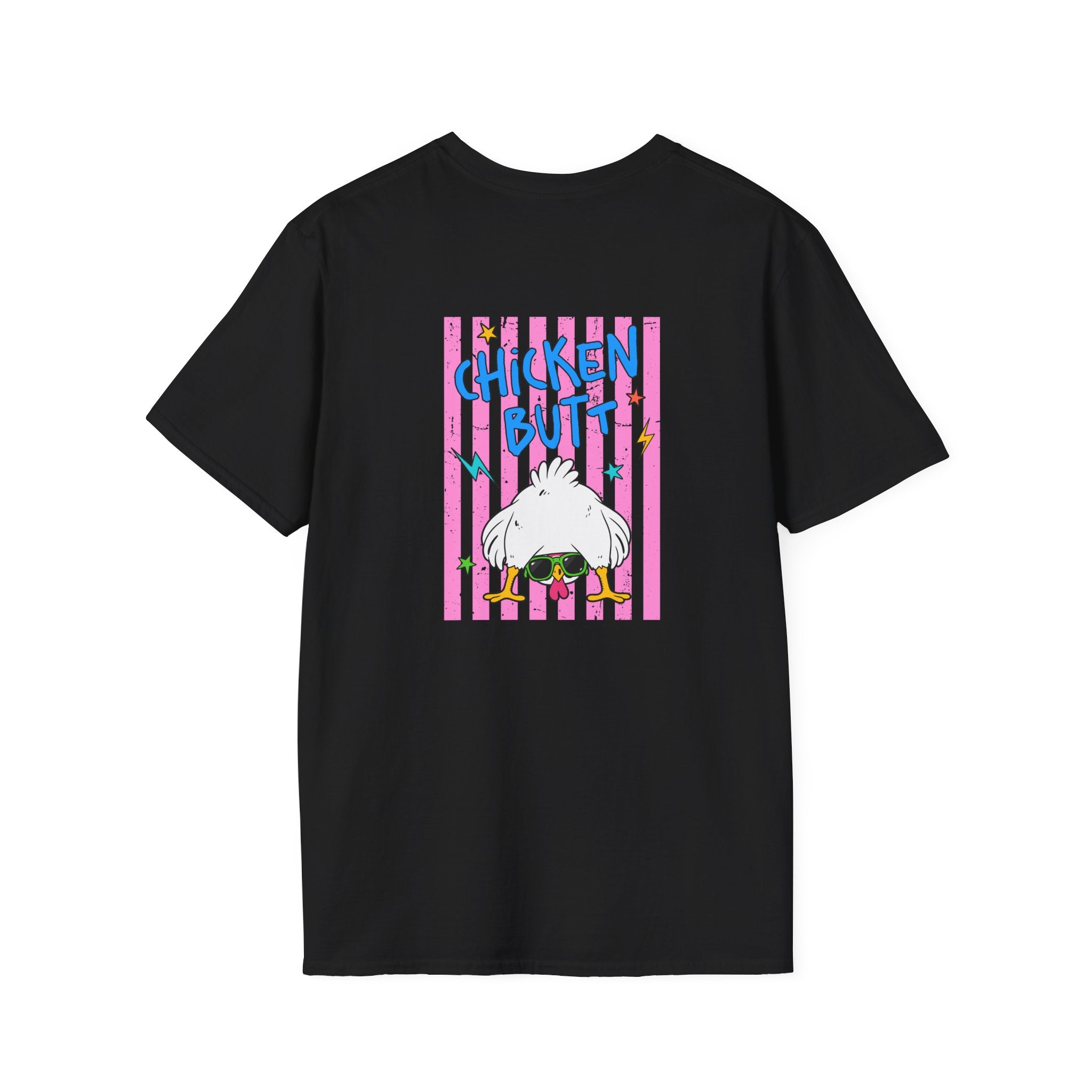 T-Shirt — "Guess What" Funny Sunglasses Chicken Graphic Tee