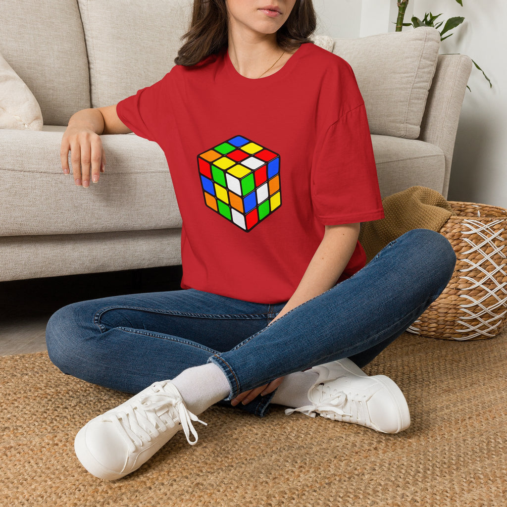 Rubiks Cube Graphic T-Shirt — Retro Puzzle Tee for Gamers & Brain-Game Fans