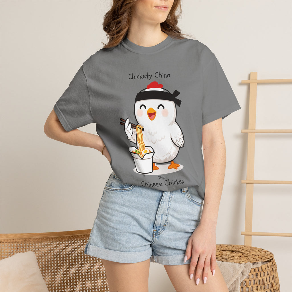 Chinese Chicken Ramen T-Shirt — Chickety China sumo Cute Noodle Chicken Graphic Tee