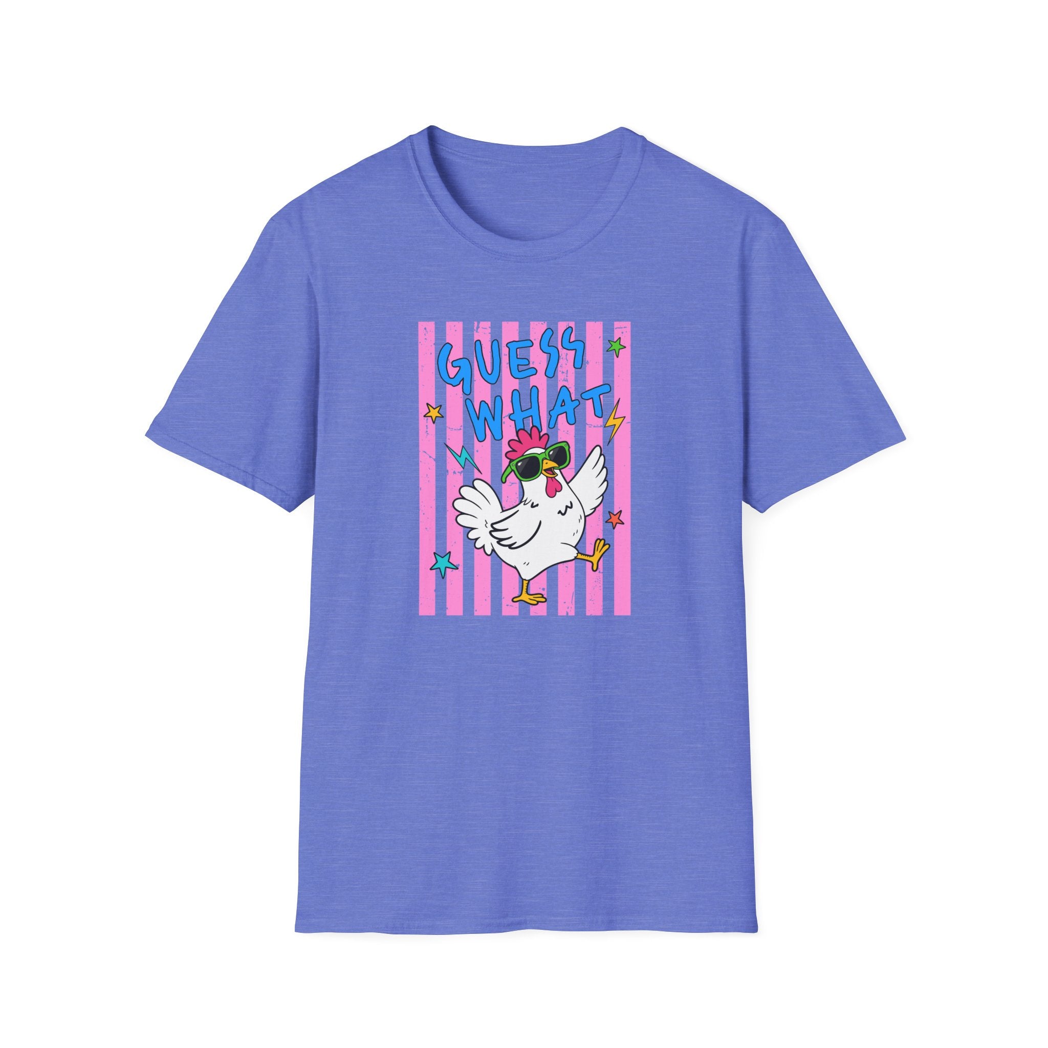T-Shirt — "Guess What" Funny Sunglasses Chicken Graphic Tee