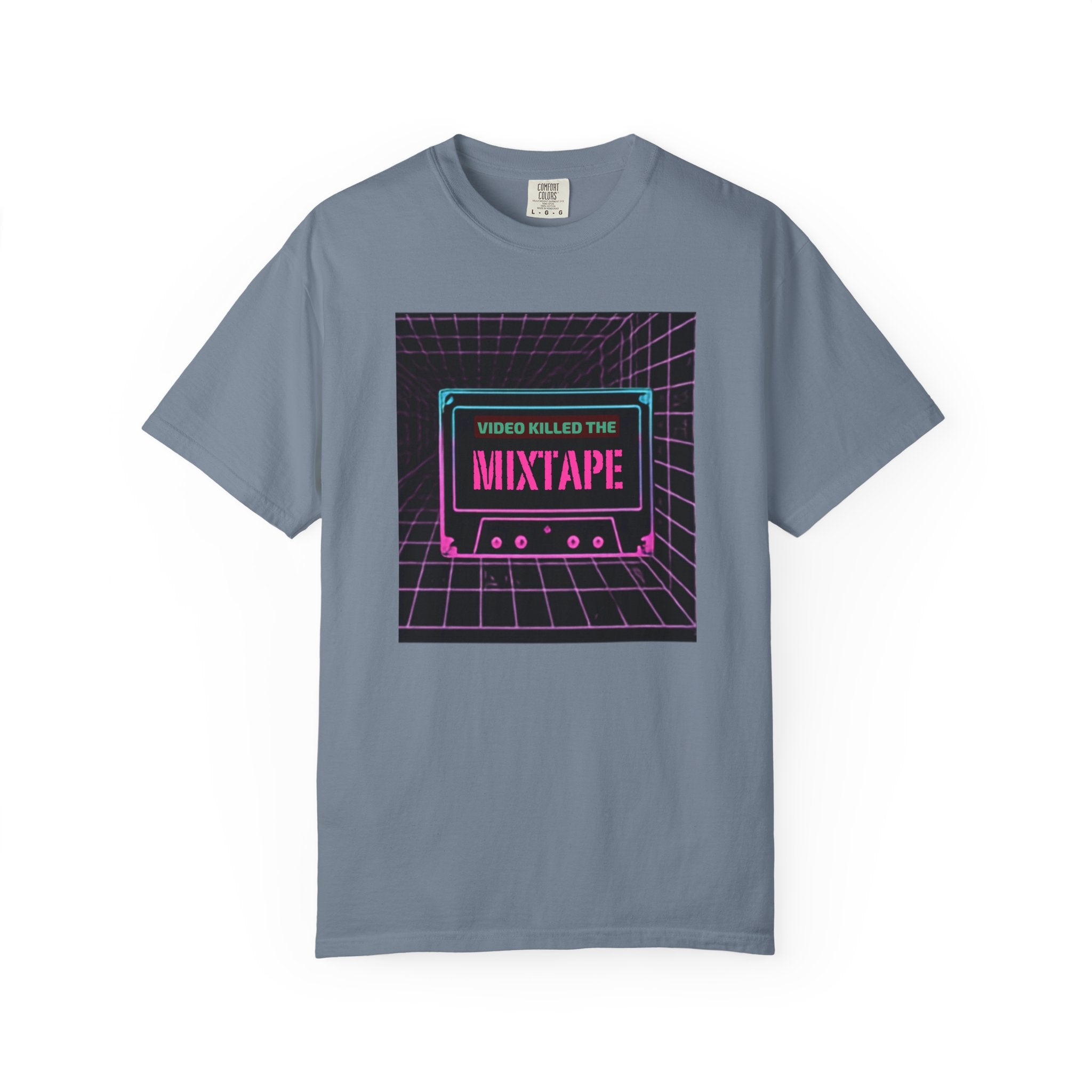 Cassette Mixtape T-Shirt — "Video Killed the Mixtape" Retro 80s Vaporwave Tee