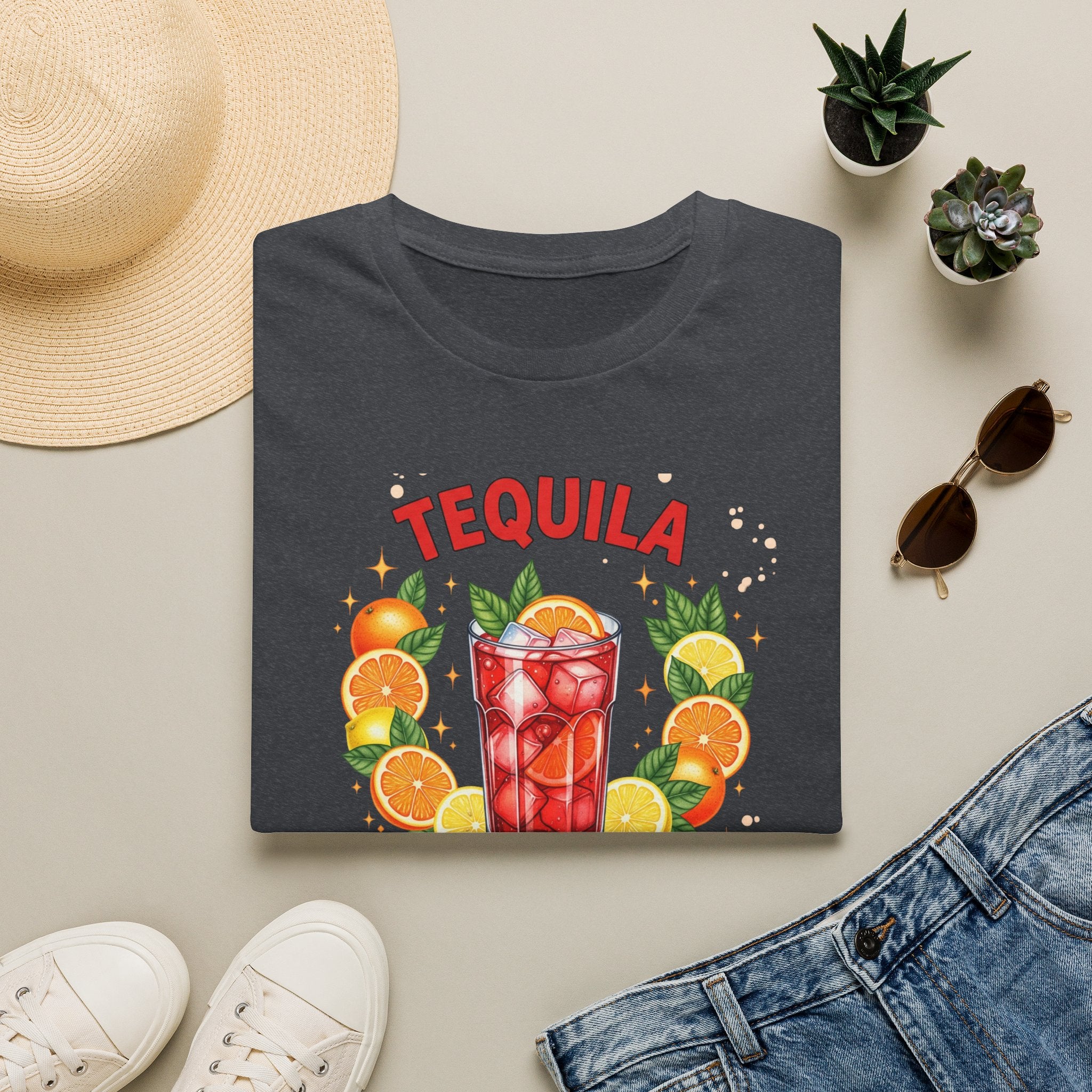 Tequila Cocktail T-Shirt — "Tequila: Cheaper Than Therapy" Graphic Tee