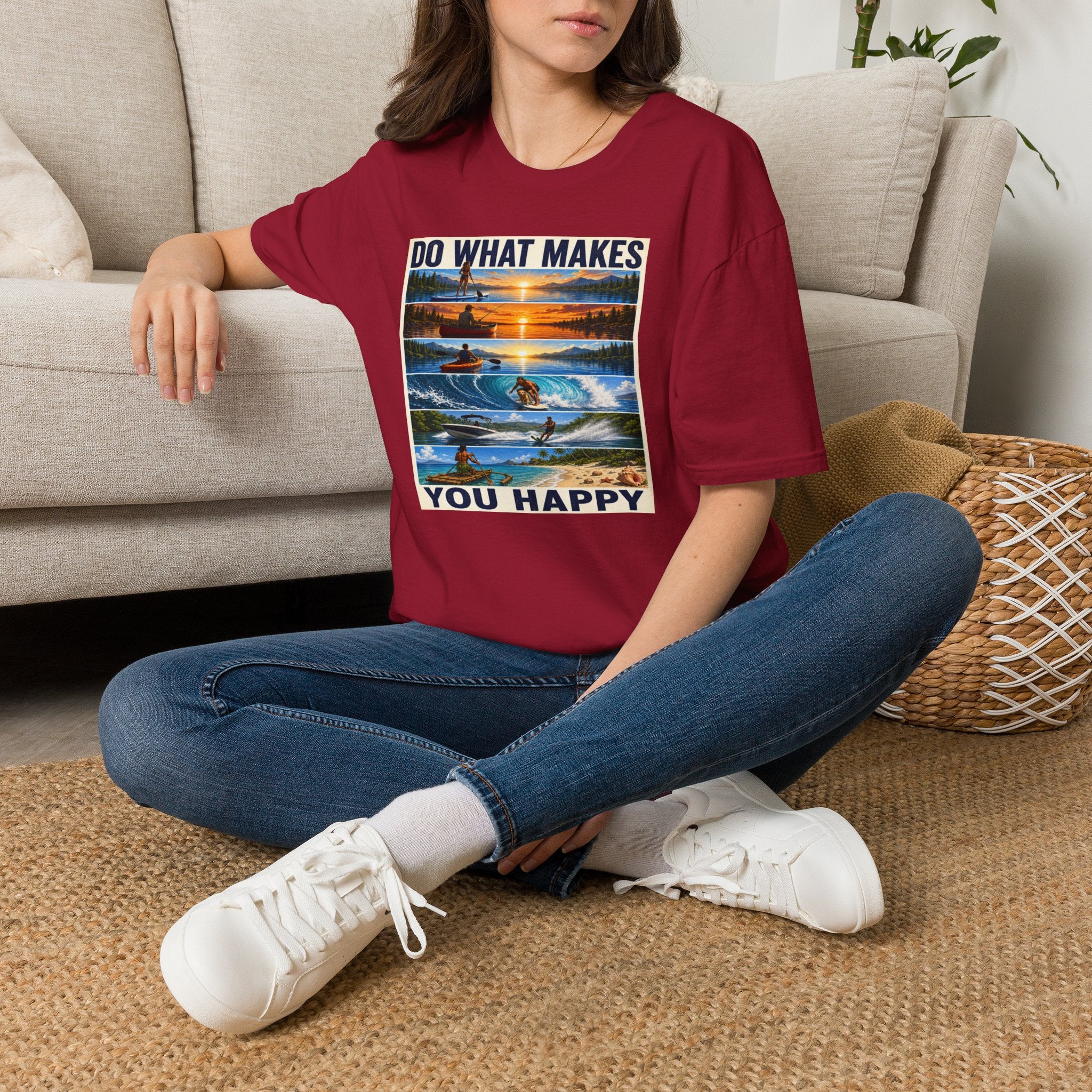 T‑Shirt — "Do What Makes You Happy" Outdoor Adventure Graphic Tee