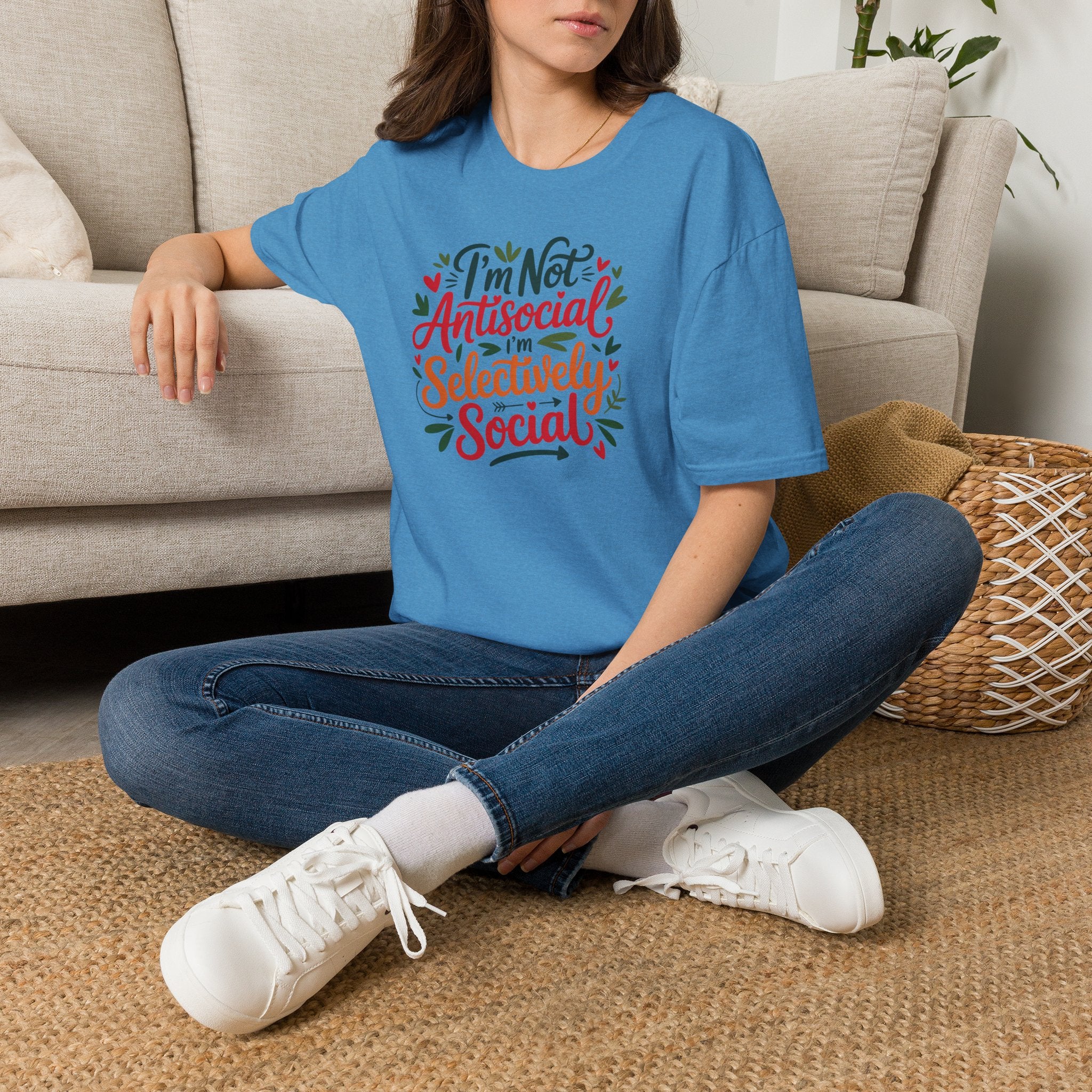 T-Shirt — "I'm Not Antisocial, I'm Selectively Social" Graphic Tee